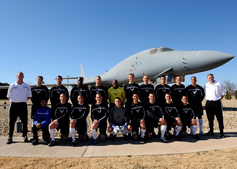 DYESS AIR FORCE BASE, Texas -- The Air Force soccer team began competition Feb. 2 at Shotwell Stadium in Abilene, Texas, in the 2009 U.S. Armed Forces Soccer Championship. The very best players were chosen across the Air Force to represent the service against the other branches. All the games will be held at Shotwell Stadium and admission is free. (U.S. Air Force photo by Airman 1st Class Stephen Reyes)
