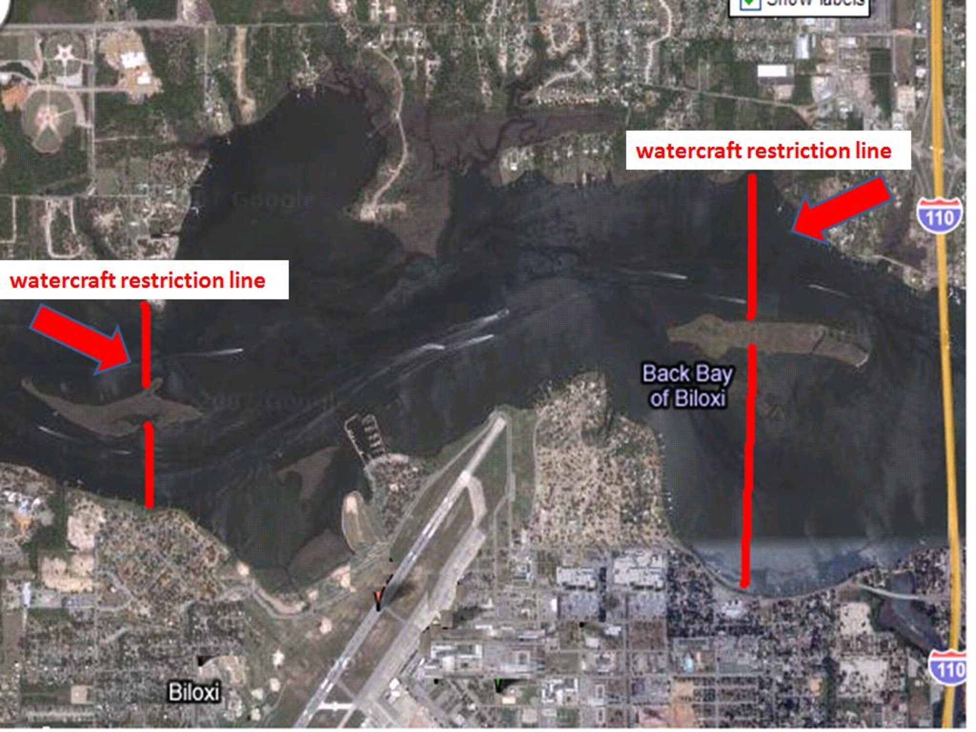 Back Bay closure  for 2009 Air Show.