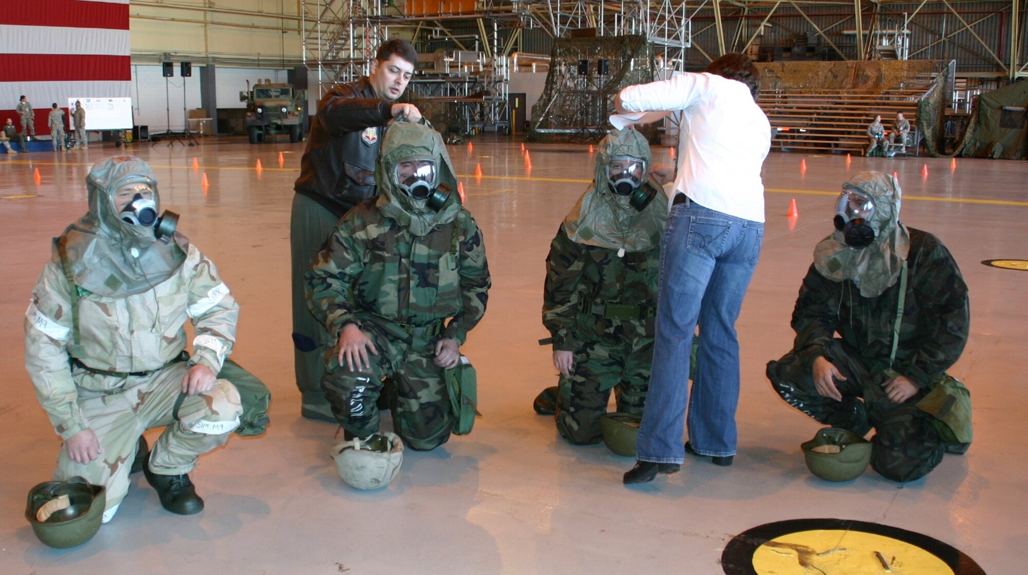 A team is inspected at the Gas Mask ROE challenge at the ATSO Rodeo Jan 30.