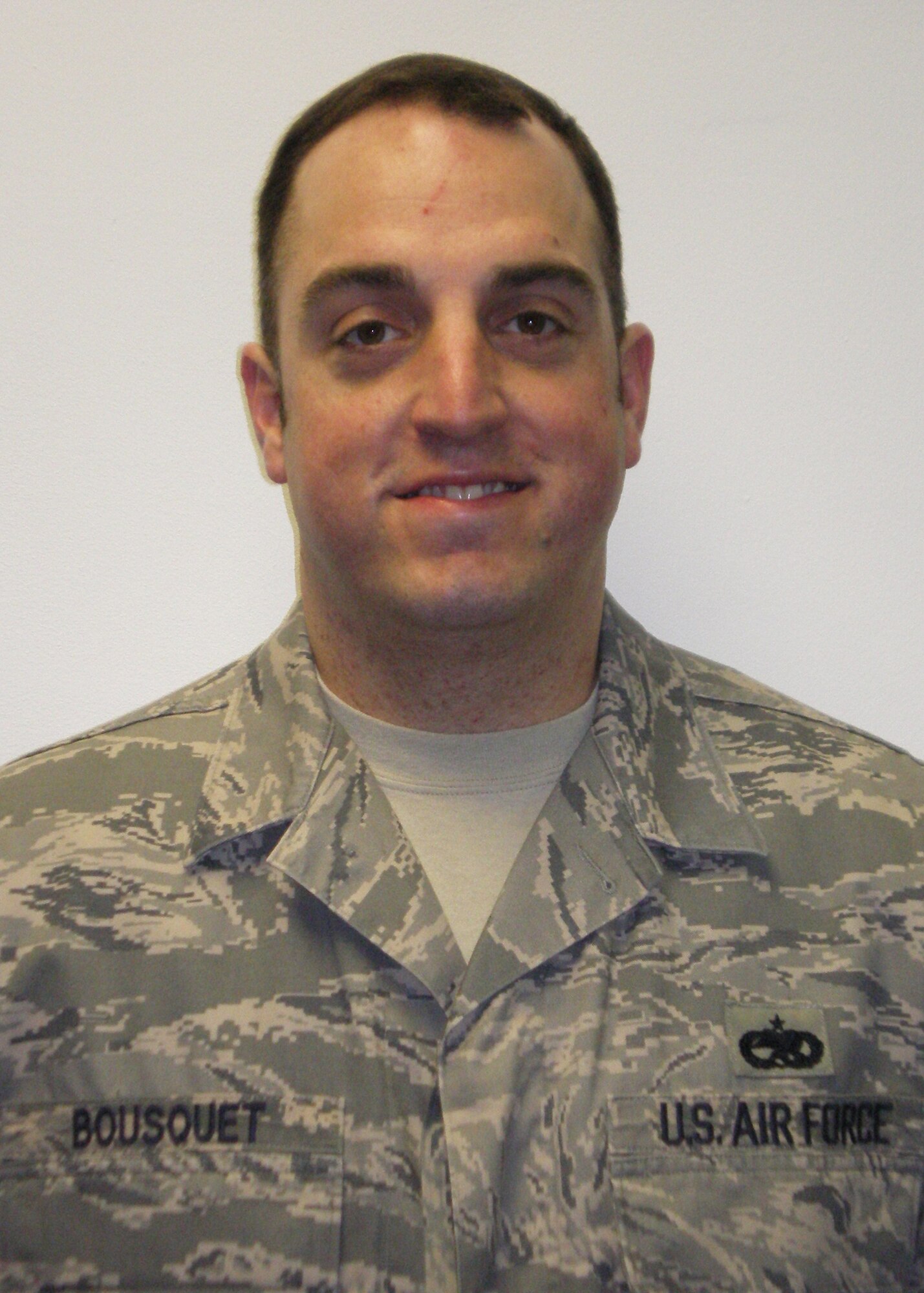 SPANGDAHLEM AIR BASE, Germany -- Tech. Sgt. Steven W. Bousquet, 372nd Training Squadron, Detachment 17, Aerospace propulsion instructor, is the 52nd Fighter Wing's Top Saber Performer for Jan. 30 through Feb. 5 (Courtesy Photo)

Name: Tech. Sgt. Steven W. Bousquet

Unit: 372nd Training Squadron, Detachment 17

Duty title: Aerospace propulsion instructor

Hometown: Hamilton Square, N.J.

Years in Service: 14 years

Why joined: Community College was just not working out.

Family: Wife, Christina, and dog, Natty

Hobbies: Fantasy Sports, working out, softball and reading

Favorite aspect of job: Satisfaction - When teaching my Airmen, if they learn at least one new thing that they never knew before, then I have done my job!

Most memorable AF experience: Helping to taxi Air Force One in when President George W. Bush came to visit Tyndall AFB Fla.
