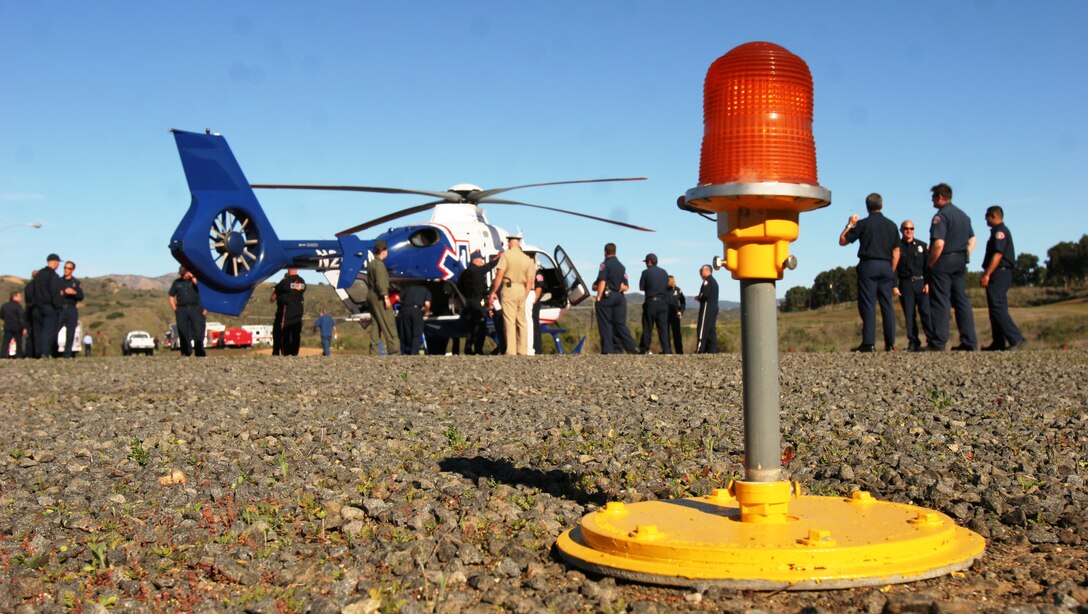 More than 130 emergency responders from Camp Pendleton's Fire and Emergency services toured the visiting aircraft and received training on proper emergency procedures.