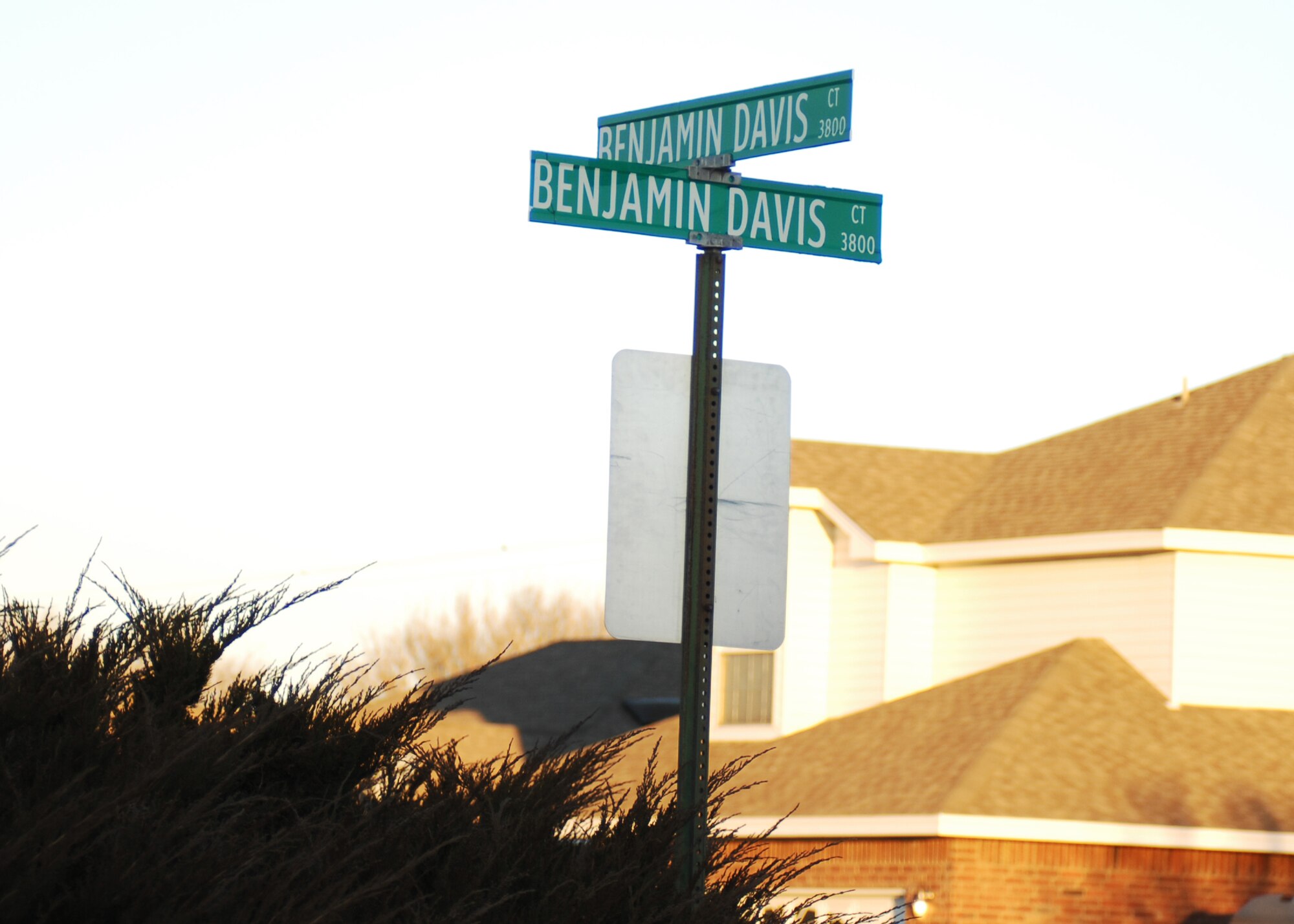 CANNON AIR FORCE BASE, N.M. -- Benjamin Davis Drive in Clovis is named after Air Force General Benjamin O. Davis Jr., who led the Tuskegee Airmen during
World War II. (Air Force photo by Greg Allen)