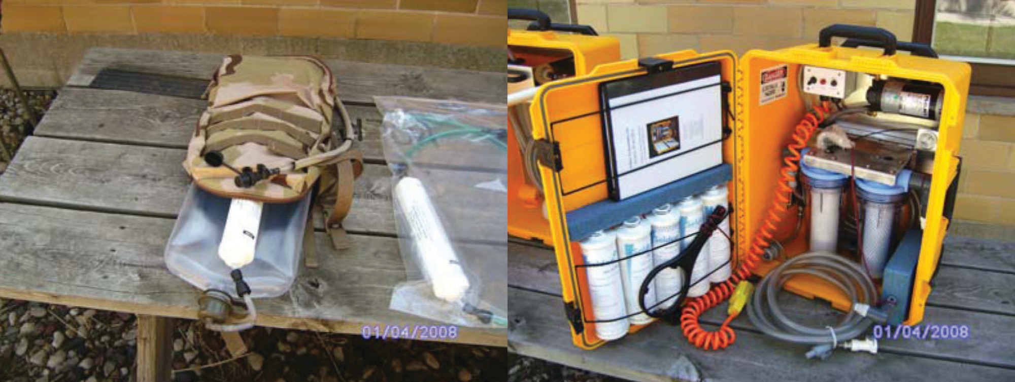 WaterStick™ (pictured left) and WaterBox™ (pictured right). Photo Credit:  Air Force Image