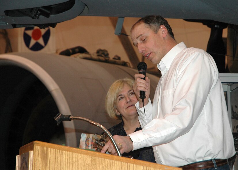 DOVER AIR FORCE BASE, Del. -- 512th Airlift Wing Chaplain (Lt. Col.) John Groth retired during the February Unit Training Assembly here. The retired chaplain held a farewell dinner at the Air Mobility Command Museum Feb.6. A retirement ceremony was also held Feb.7. During both ceremonies, colleagues of Colonel Groth (ret.) shared memories and stories about his ministry and time spent in the Air Force Reserve. (U.S. Air Force photo/Staff Sgt. Steve Lewis)  