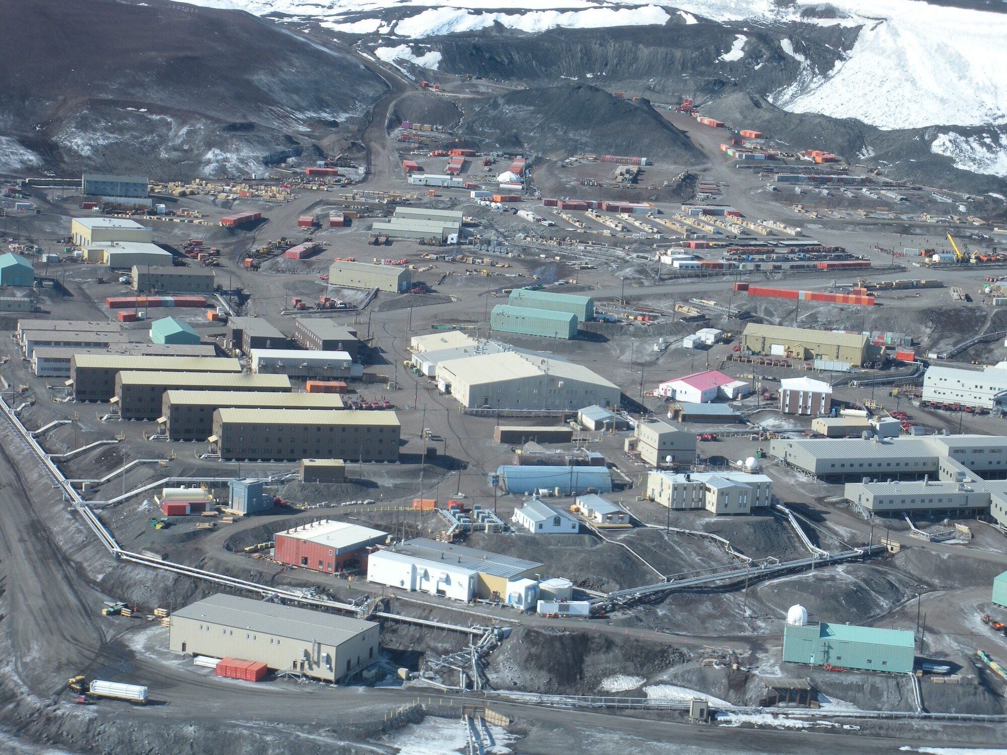 McMurdo Station, Antarctica, is home to more than 1,500 residents. Kadena's 18th Aeromedical Evacuation Squadron deployed to McMurdo Station, Antarctica, in support of Operation Deep Freeze.  (U.S. Air Force courtesy photo)