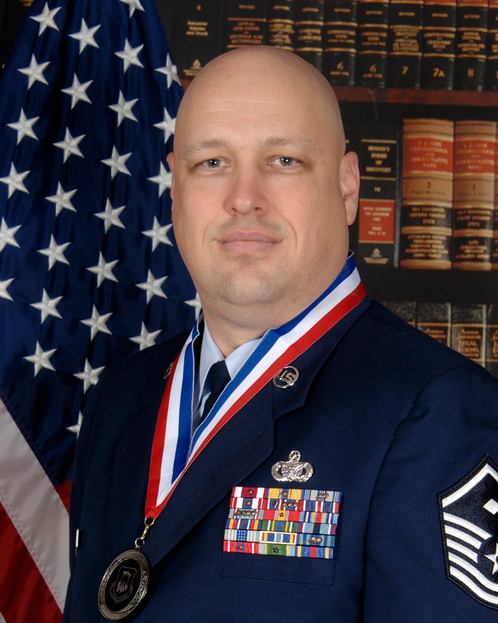 MCCONNELL AIR FORCE BASE, Kan. -- Master Sgt. Brian Ward, 22nd Logistics Readiness Squadron, is McConnell’s First Sergeant of the Year. Sergeant Ward was presented the award during the Annual Award Ceremony in the Robert J. Dole Community Center Ballroom, Feb. 6. (Photo by Senior Airman Laura Suttles)
