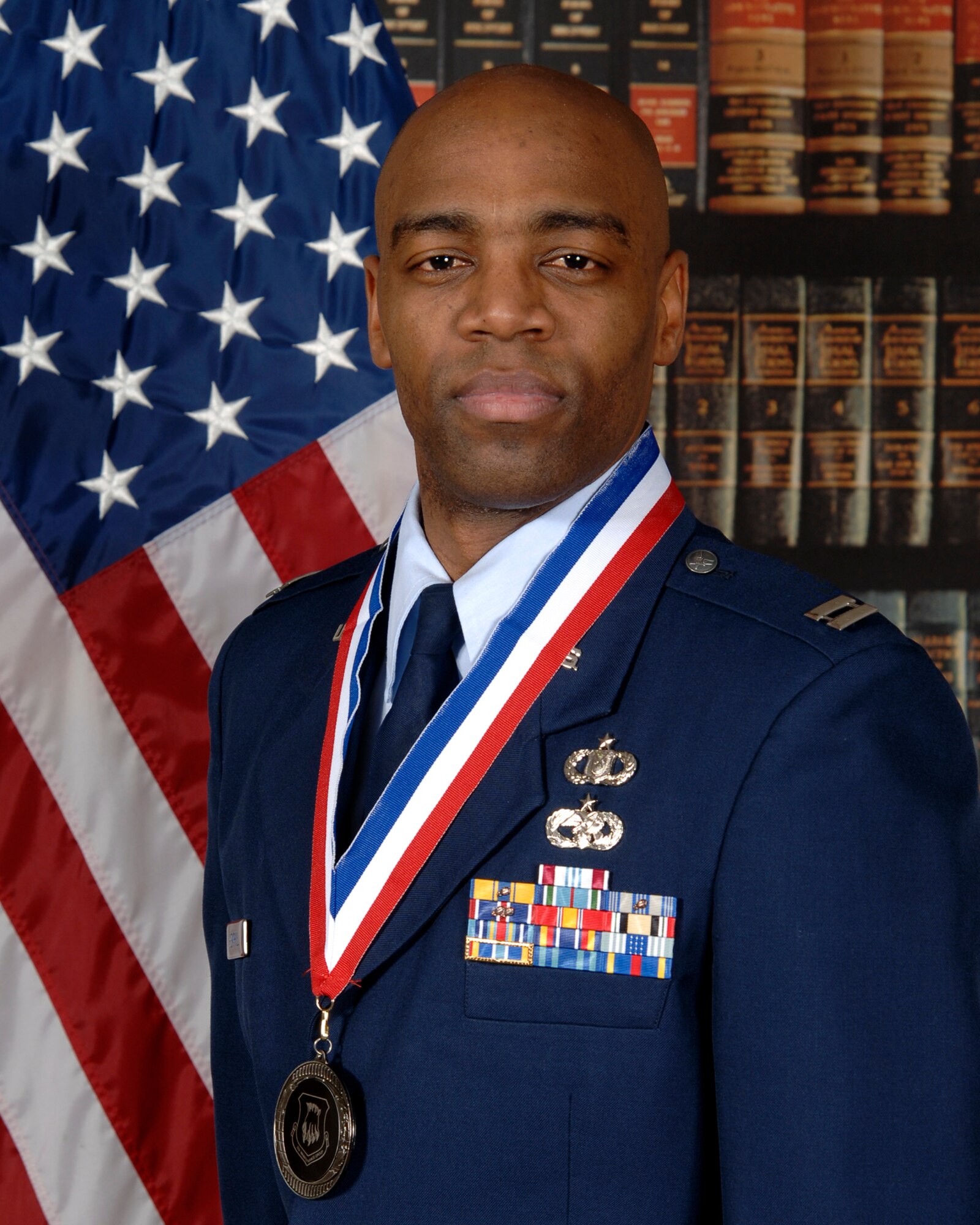 MCCONNELL AIR FORCE BASE, Kan. -- Capt. Johari Hemphill, 22nd Logistics Readiness Squadron, is McConnell’s Company Grade Officer of the Year. Captain Hemphill was presented the award during the Annual Award Ceremony in the Robert J. Dole Community Center Ballroom, Feb. 6. (Photo by Senior Airman Laura Suttles)
