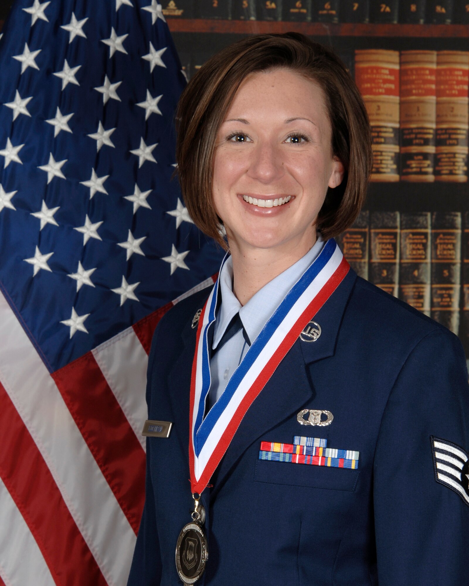 MCCONNELL AIR FORCE BASE, Kan. -- Staff Sgt. Lisa Cochran, 22nd Operation Support Squadron, is McConnell’s Non-Commissioned Officer of the Year. Sergeant Cochran was presented the award during the Annual Award Ceremony in the Robert J. Dole Community Center Ballroom, Feb. 6. (Photo by Senior Airman Laura Suttles)