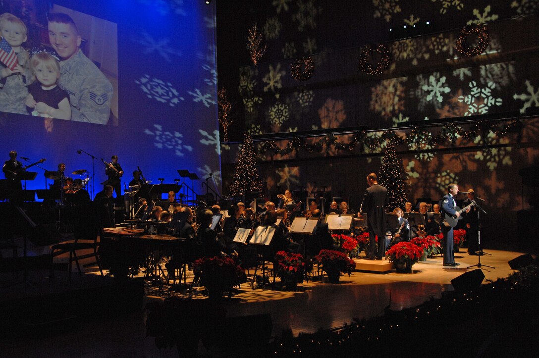 Members of Night Wing and Concert Band perform 'All I Really Want' during the USAF Heartland of America Band's Holiday Show "The Promise of the Season."  This portion of the show was dedicated to the families back home who help support the deployed men and women overseas.