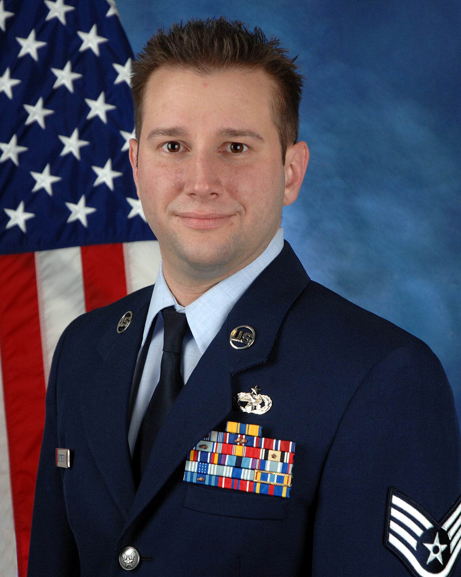 Staff Sgt. Eric Brewster, from the U.S. Air Force Expeditionary Center's Mobility Operations School, was named the USAF EC Reynolds A. Kuntzman Superior Performance Award Winner for 2008.  (U.S. Air Force Photo/Staff Sgt. Nathan G. Bevier)