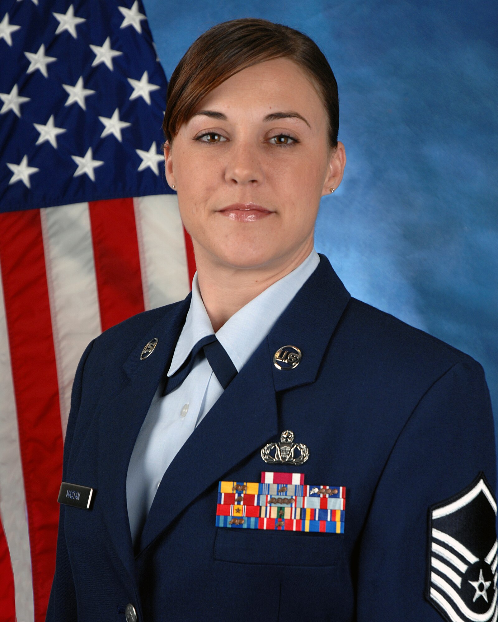 Master Sgt. Jennifer Mastan, from the U.S. Air Force Expeditionary Center's Mobility Operations School, was named the USAF EC Senior Noncommissioned Officer of the Year for 2008.  (U.S. Air Force Photo/Staff Sgt. Nathan G. Bevier)