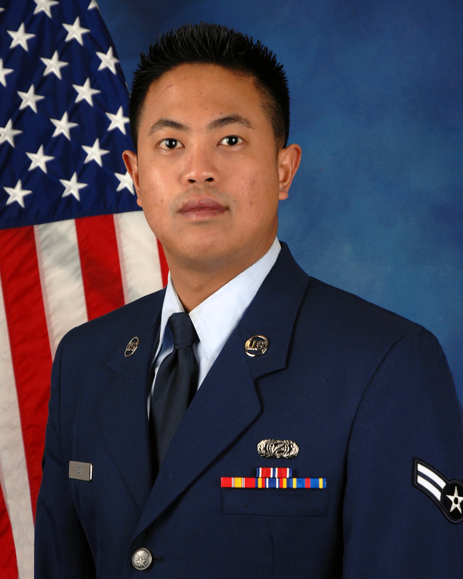 Airman 1st Class George Son, from the U.S. Air Force Expeditionary Center's Expeditionary Center's Expeditionary Operations School, was named the USAF EC Airman of the Year for 2008.  (U.S. Air Force Photo/Staff Sgt. Nathan G. Bevier)