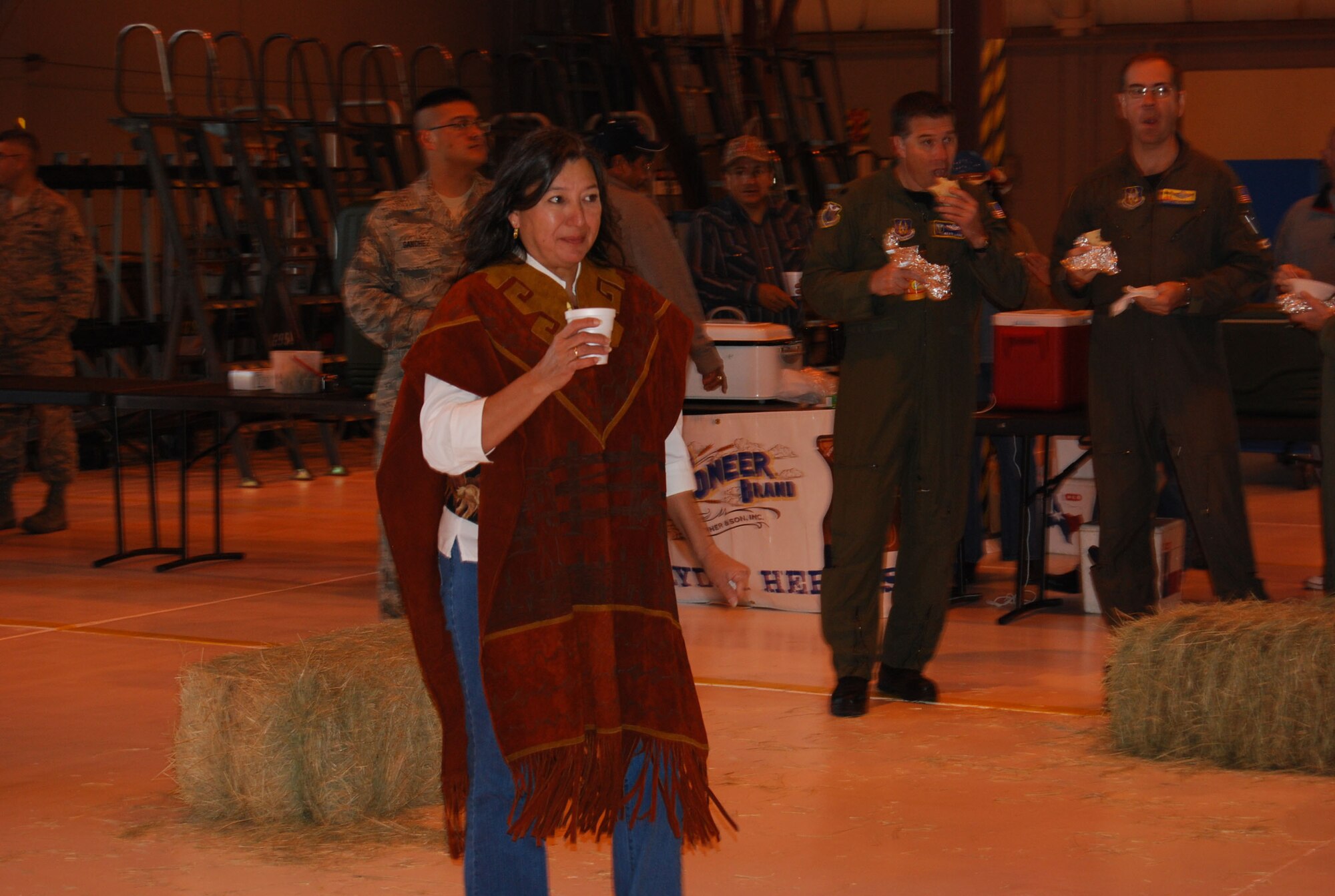 While the city of San Antonio enjoys the events surrounding the San Antonio Rodeo and Stock Show, many members of the 433rd Airlift Wing miss the events to keep the Air Force Reserve mission at Lackland Air Force Base going. So, each year the Alamo Wing celebrates with a Cowboy Breakfast of their own. The event serves to remind Alamo Wing members that the unit is a vital part of the community and provides a little time out of a normally busy schedule to have a little fun while observing a San Antonio tradition. (U.S. Air Force Photo/Master Sergeant Collen McGee)