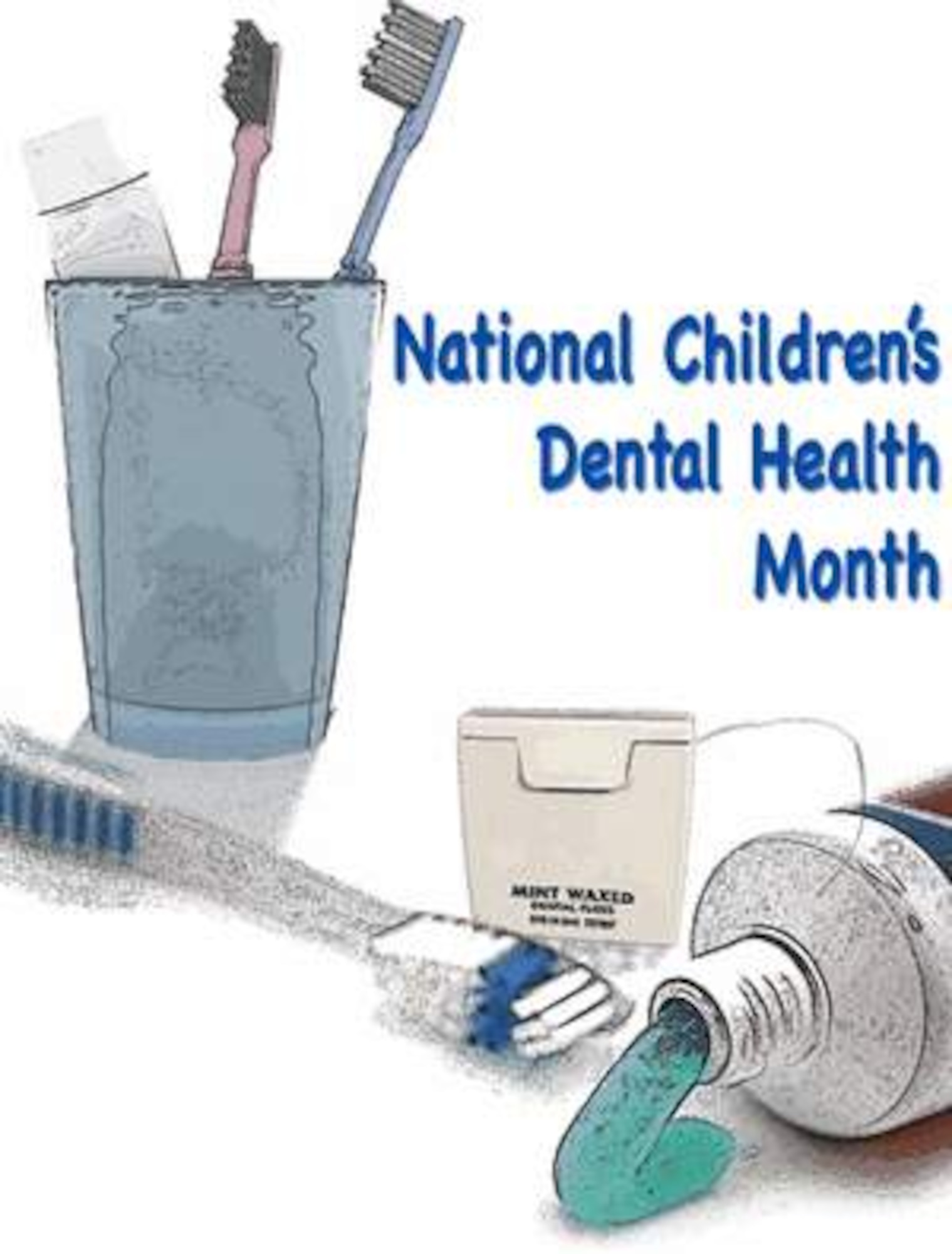The 42nd Medical Group’s dental clinic is targeting education for both parents and children as it prepares for February’s National Children’s Dental Health Month. (Air Force illustration by Michael Paul)