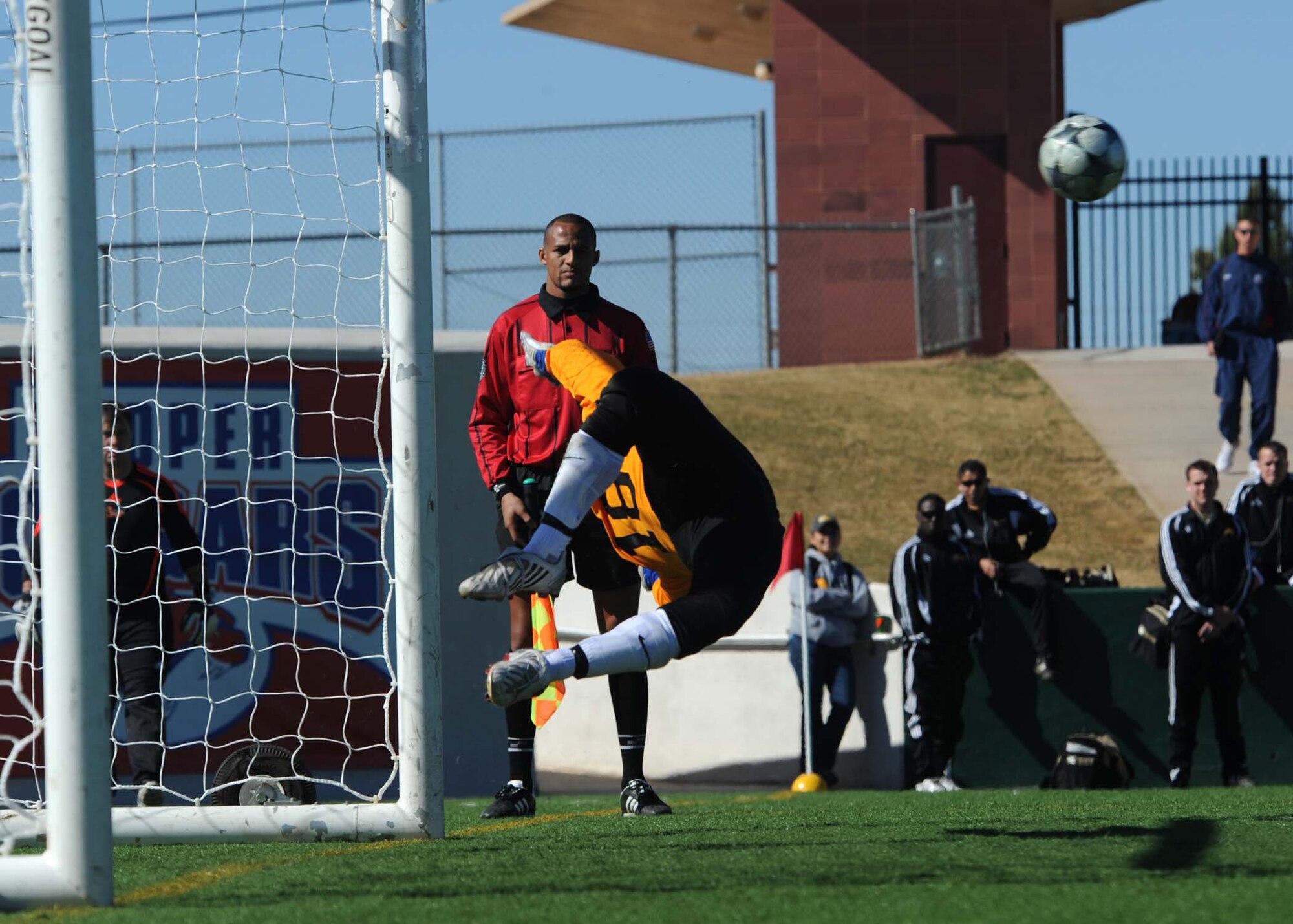 DYESS AIR FORCE BASE, Texas?The Armed Forces Men?s Soccer tournament was held Feb. 1- Feb. 8 at Shotwell Stadium. The tournament brought the Marine Corps, Navy, Army and Air Force to compete in the tournament. The U.S. Army was this year's champion.(U.S. photo by Airman 1st Class Stephen Reyes)