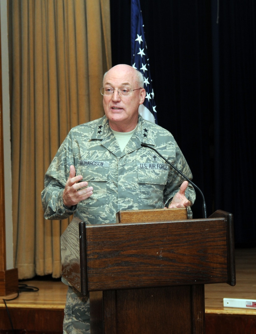 Chaplain (Maj. Gen.) Cecil Richardson, Air Force chief of chaplains, speaks during the 2009 National Prayer Breakfast on Feb. 17. (U.S. Air Force photo by Rich McFadden)