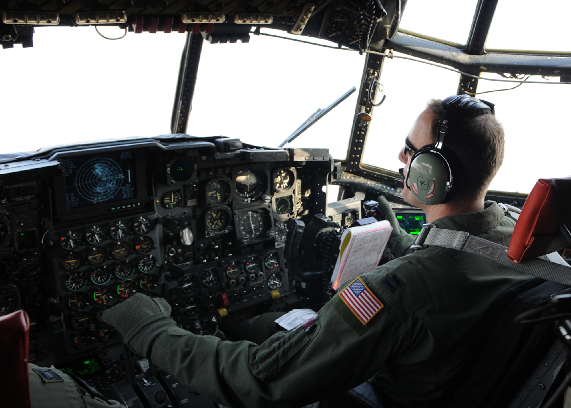 OSAN AIR BASE, Republic of Korea -- Capt. Nathan Dillon, a 17th Special Operations Squadron pilot, flies a low-level training mission over the Republic of Korea peninsula Feb. 9. Sixteen members from the 17th SOS, the 353rd Special Operations Group Forward Area Refueling Point Team, 353rd Maintenance Squadron and Detachment 3 of 25th Intelligence Squadron, conducted training in the Republic of Korea Feb. 9 - 12 to ensure they are ready to fulfill their duties as the only Air Force special operations unit permanently assigned in the U.S. Pacific Command theater. (U.S. Air Force photo by Tech. Sgt. Aaron Cram)