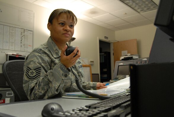 Tech. Sgt. Sailanka Pangilinan, 95th Air Base Wing Command Post noncommissioned officer in charge, received the 2008 Air Force Materiel Command's Command Post Noncommissioned Officer of the Year. (Air Force photo by Senior Airman Julius Delos Reyes)