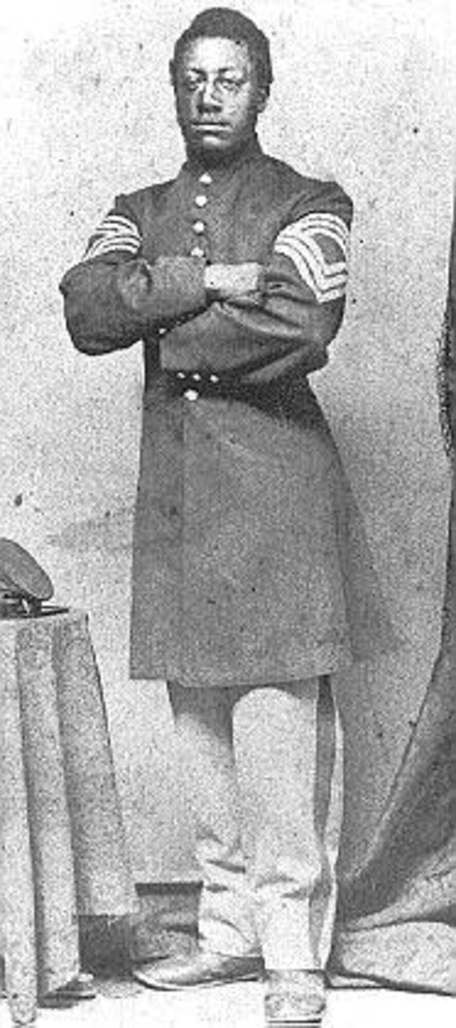 Sgt. Maj. Lewis Douglass served with the 54th Massachusetts during the ill-fated assault on Battery Wagner, in the harbor of Charleston, South Carolina, on July 18, 1863. He was wounded but soon recovered. (Courtesy Photo)