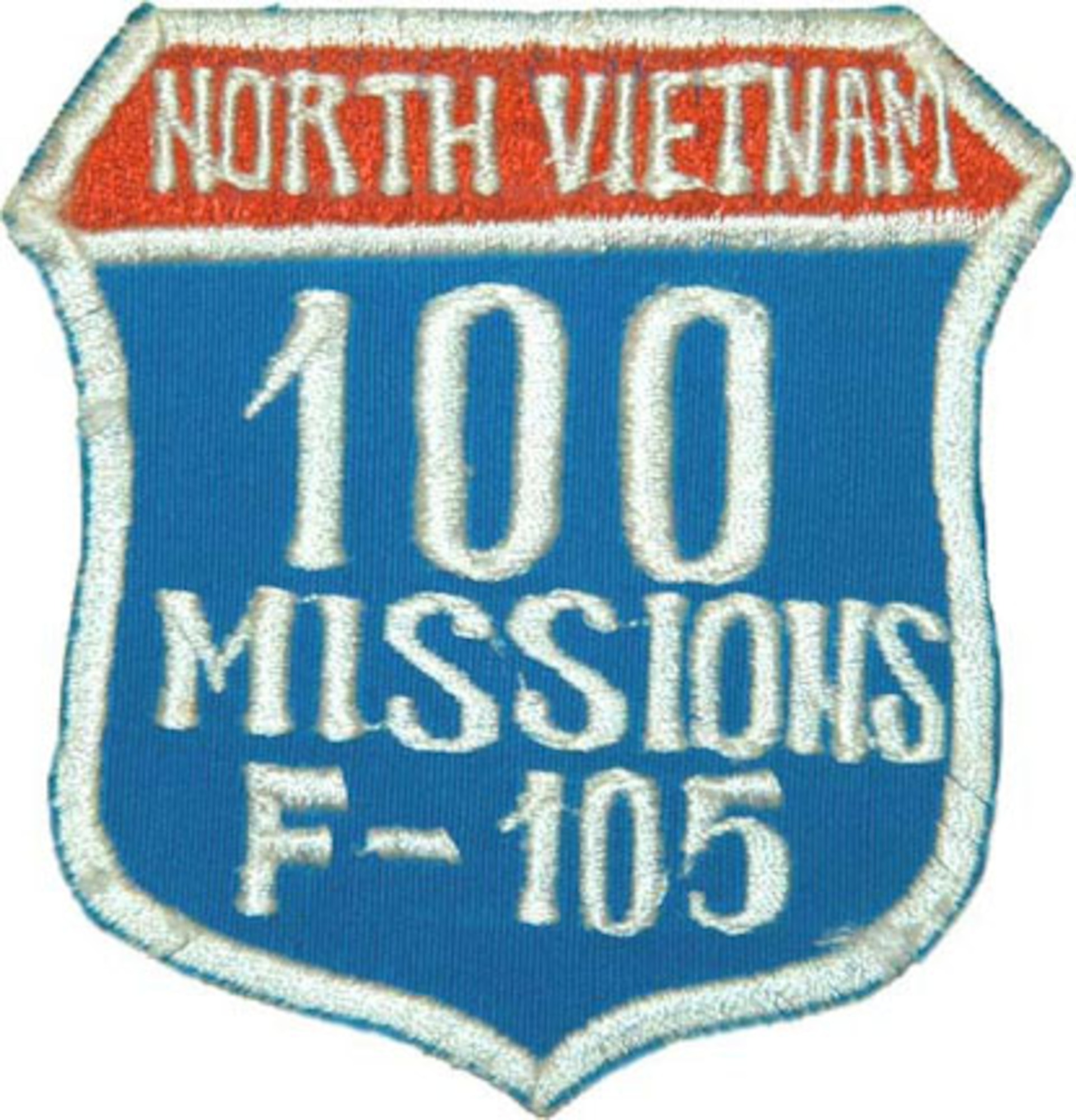 The 100 Missions North Vietnam patch. (U.S. Air Force photo)