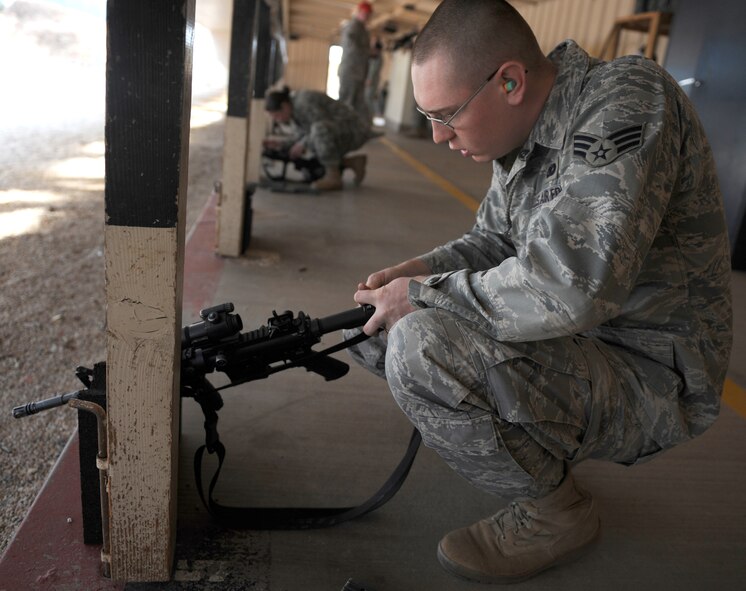 DYESS AIR FORCE BASE, Texas -- Senior Airman Steven Ethridge is this weeks Warrior of the Week. Airman Ethridge is assigned to the 7th Security Forces Squadron. (U.S. Air Foce photo by Senior Airman Domonique Simmons)