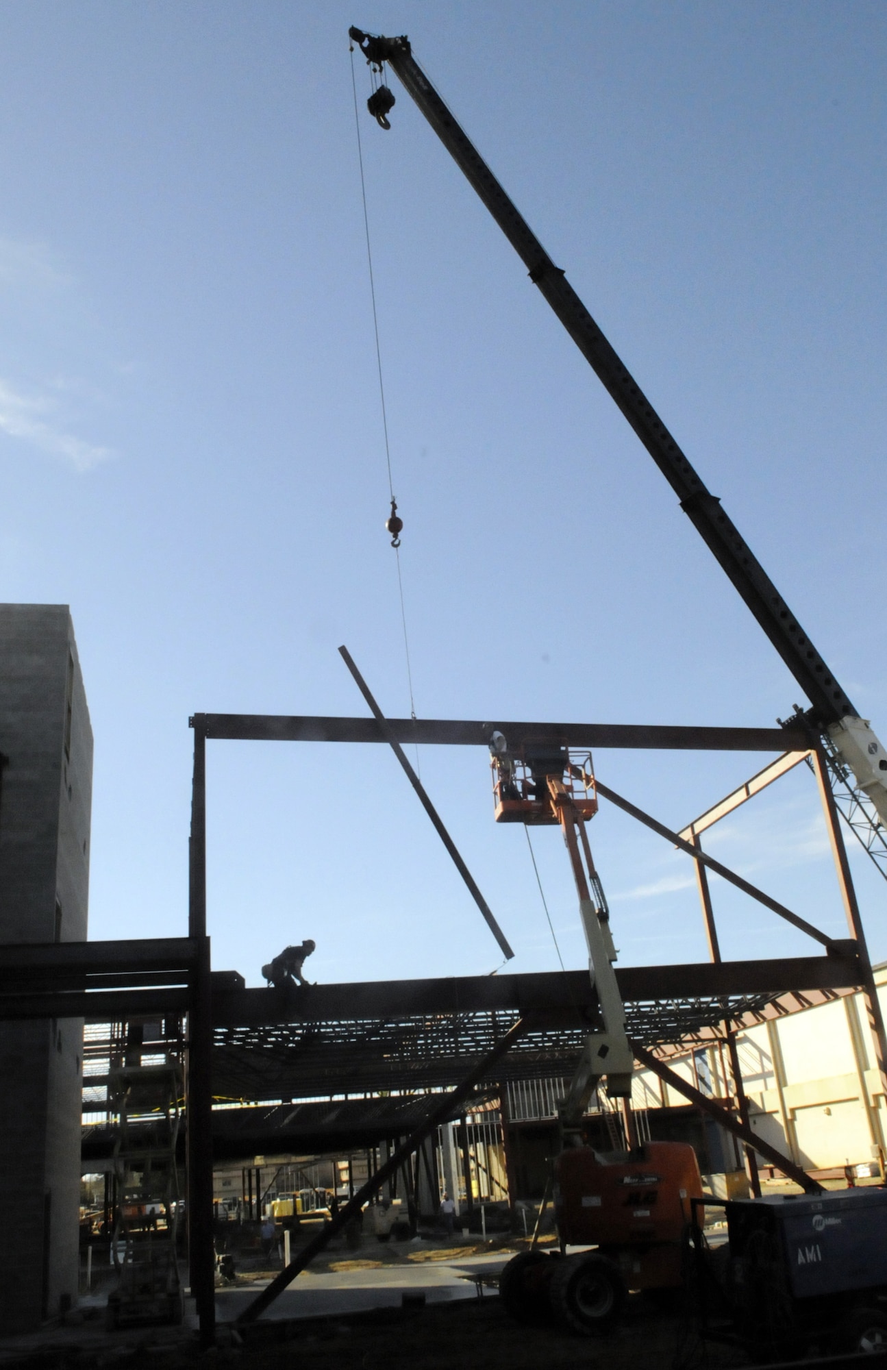 Construction continues on the Software Support facility at Robins. U. S. Air Force photo by Sue Sapp