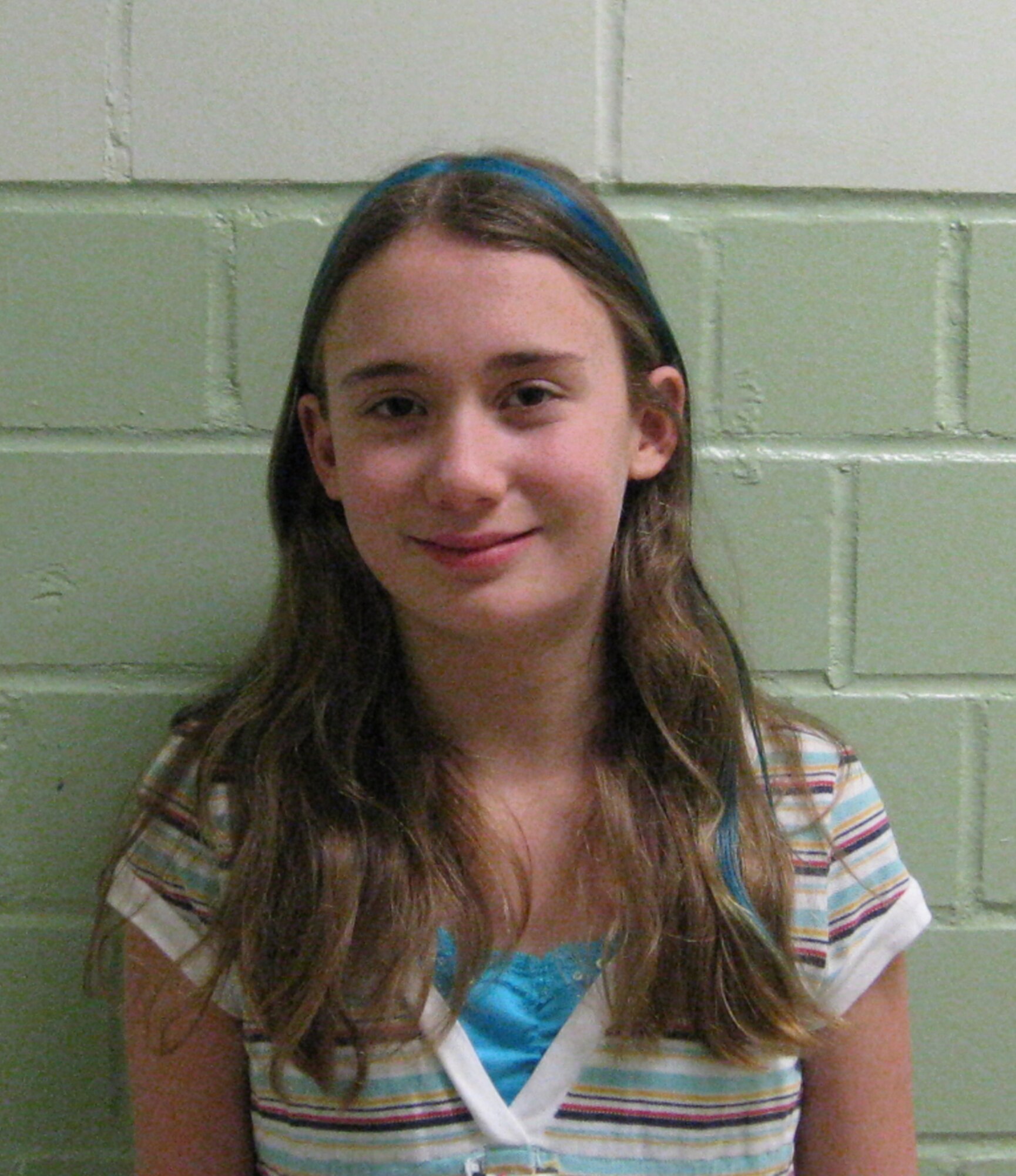 SPANGDAHLEM AIR BASE, Germany -- Sara Miller, daughter of Jeanne and Lt. Col. David Miller, 52nd Munitions Maintenance Group, earned first place in the PTSA Spelling Bee at Spangdhalem Elementary School. Twenty-five third and fourth graders participated in the contest. She correctly spelled the word "massage." Next, Sara will participate in the European Finals at Ramstein Air Base, Germany. (Courtesy photo)  