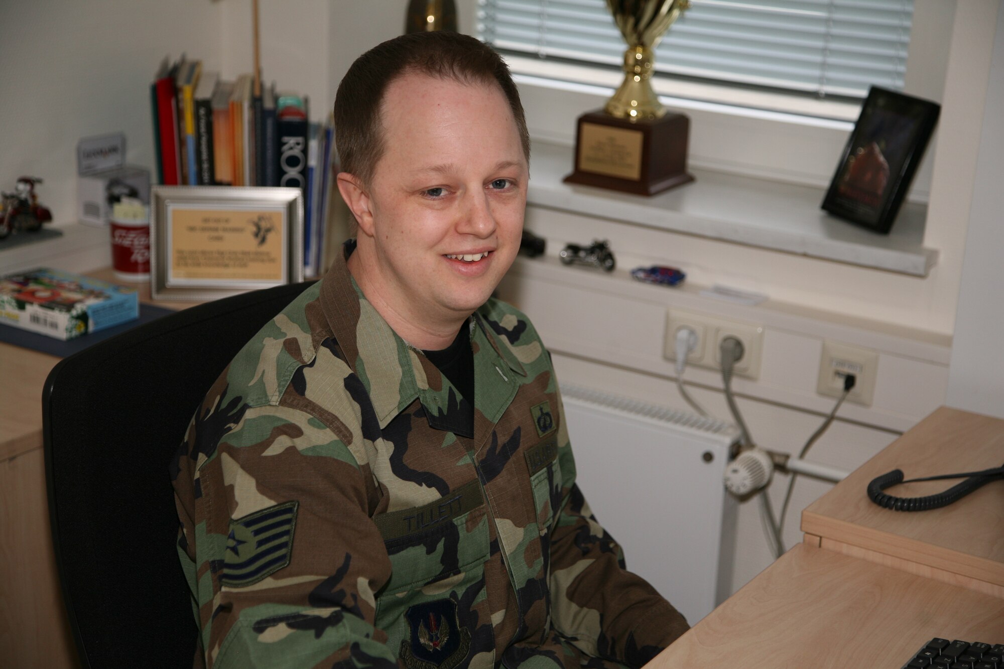 SPANGDAHLEM AIR BASE, Germany -- Tech. Sgt. Christopher Tillett, noncommissioned officer in charge financial services with the 52nd Comptroller Squadron, is the 52nd Fighter Wing’s Top Saber Performer for the week of Feb. 13-19. (Courtesy Photo)