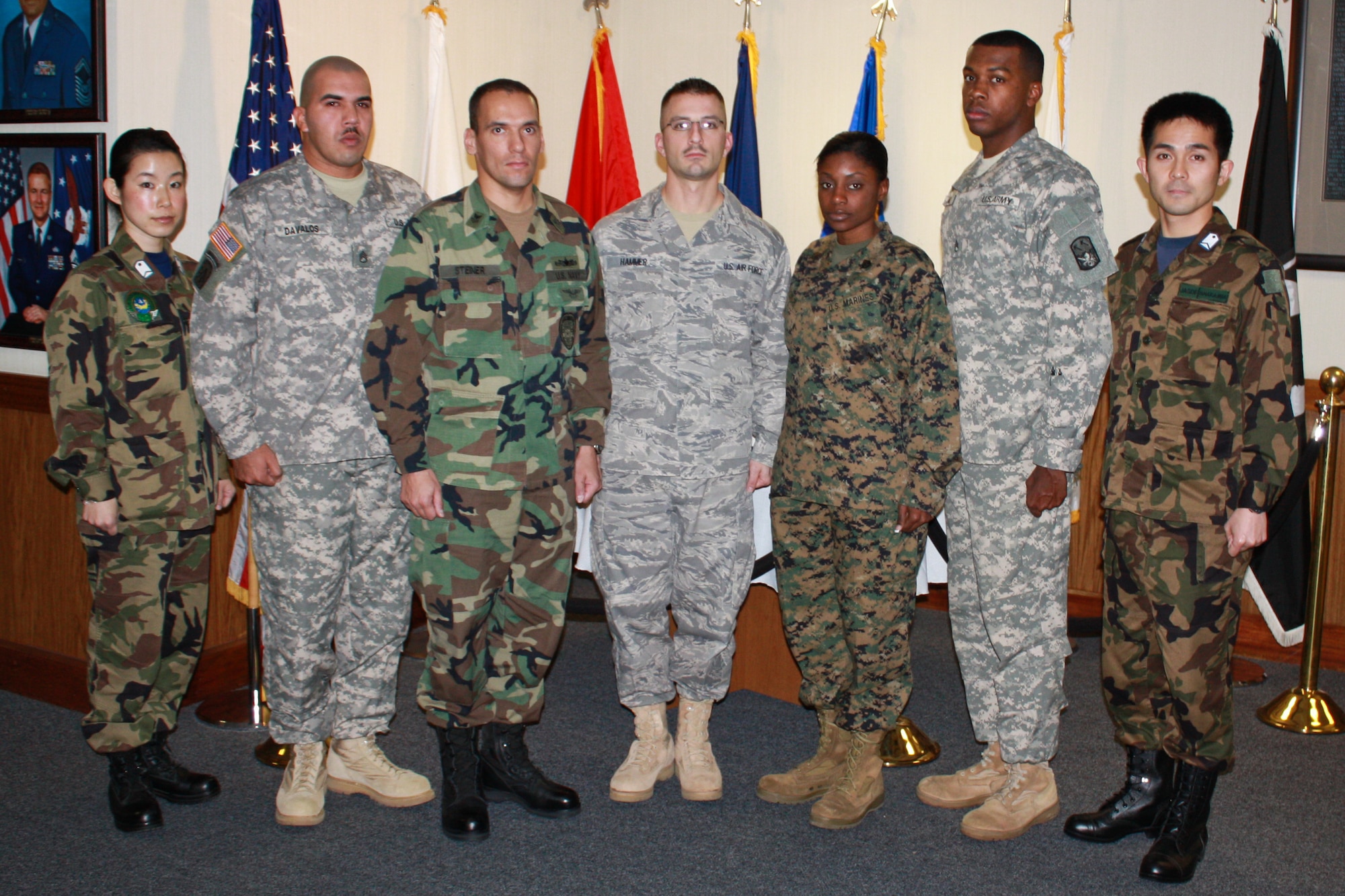 Service members from every U.S.  branch and Japanese counterparts recently graduated from Erwin Professional Military Education Center. This was the first class where so many joint and bilateral partners were present at one time.  (Courtesy photo) 