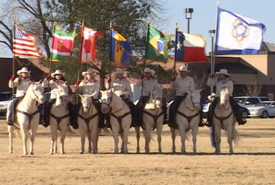DYESS AIR FORCE BASE, Texas - The Hardin Simmons University Six-White Horses open up the CISM football tournament here, Feb. 20. Five countries are competing in the tournament, which starts Feb. 21. (U.S. Air Force photo)
