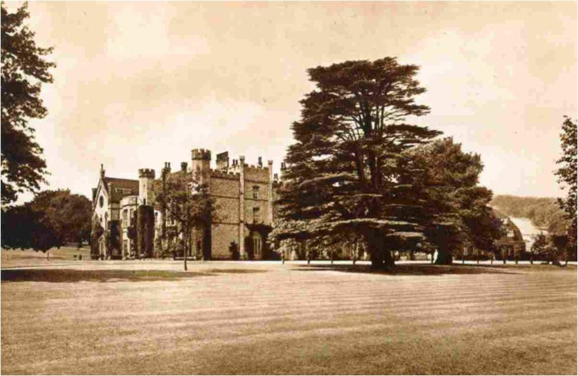 Eighth Air Force headquarters – “Pinetree” – at High Wycombe, England. This former girls' school was the headquarters for "The Mighty Eighth" from May 1942 until July 1945, when the headquarters moved to Okinawa. (Photo courtesy Eighth Air Force History Office)