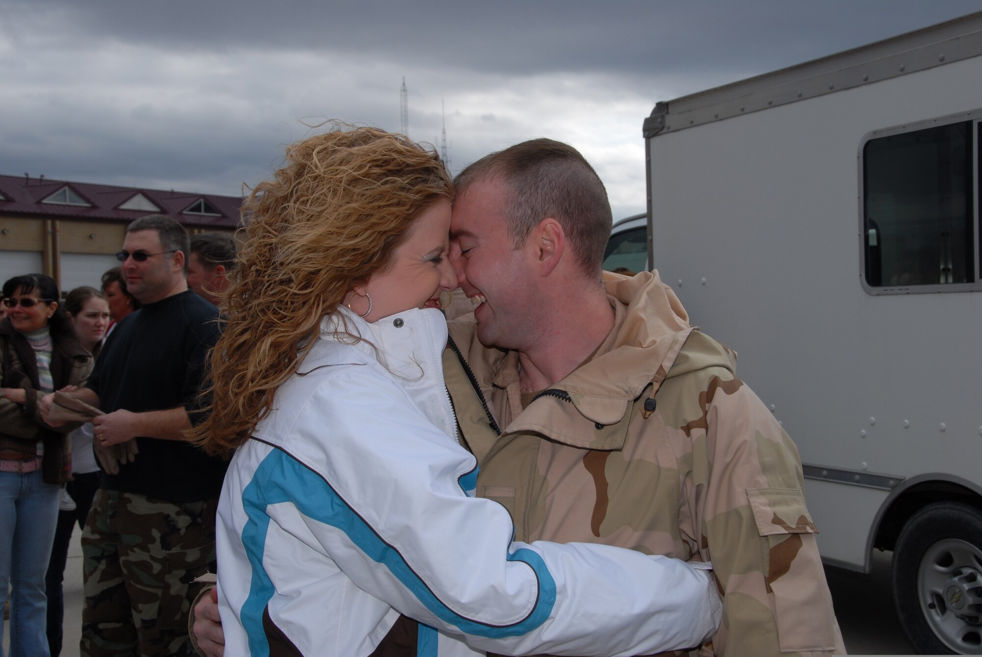 U.S. Air Force 130th Airlift Wing Air National Guardsmen return home Feb. 18, 2009, to Air National Guard Base Yeager in Charleston, W.V., after a lengthy deployment to Bagram, Afghanistan. (U.S. Air Force photo by Staff Sgt. William John Hinamon/Released)

