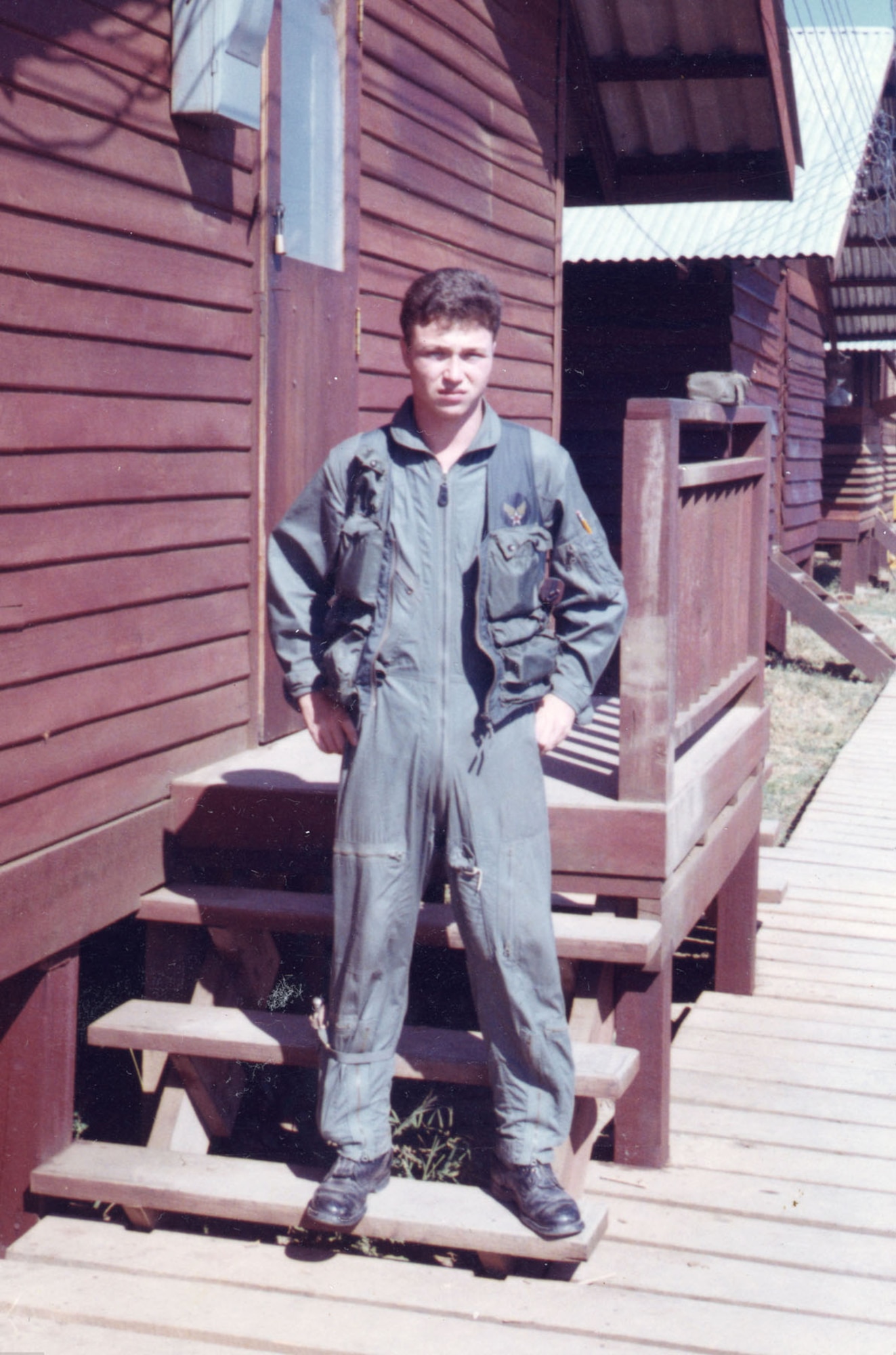 In September 1966, A3C Darrel Wallace became the first B-66 flight engineer to complete a 100-mission tour (he actually flew 101 “counters” due to a miscount). (U.S. Air Force photo)