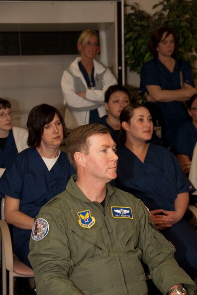 Major General Ray Webster, Air National Guard, Assistant to the Surgeon General, attends a briefing with members of the 185th Medical Squadron on the procedures of medicine being practiced at Centro Medico Hospital, in San Juan, Puerto Rico. Members of the 185th Air Refueling Wing, Iowa Air National Guard,  Medical Squadron are in San Juan at the Centro Medico hospital. 

Official Air Force Photo by: TSGT. Oscar M. Sanchez


