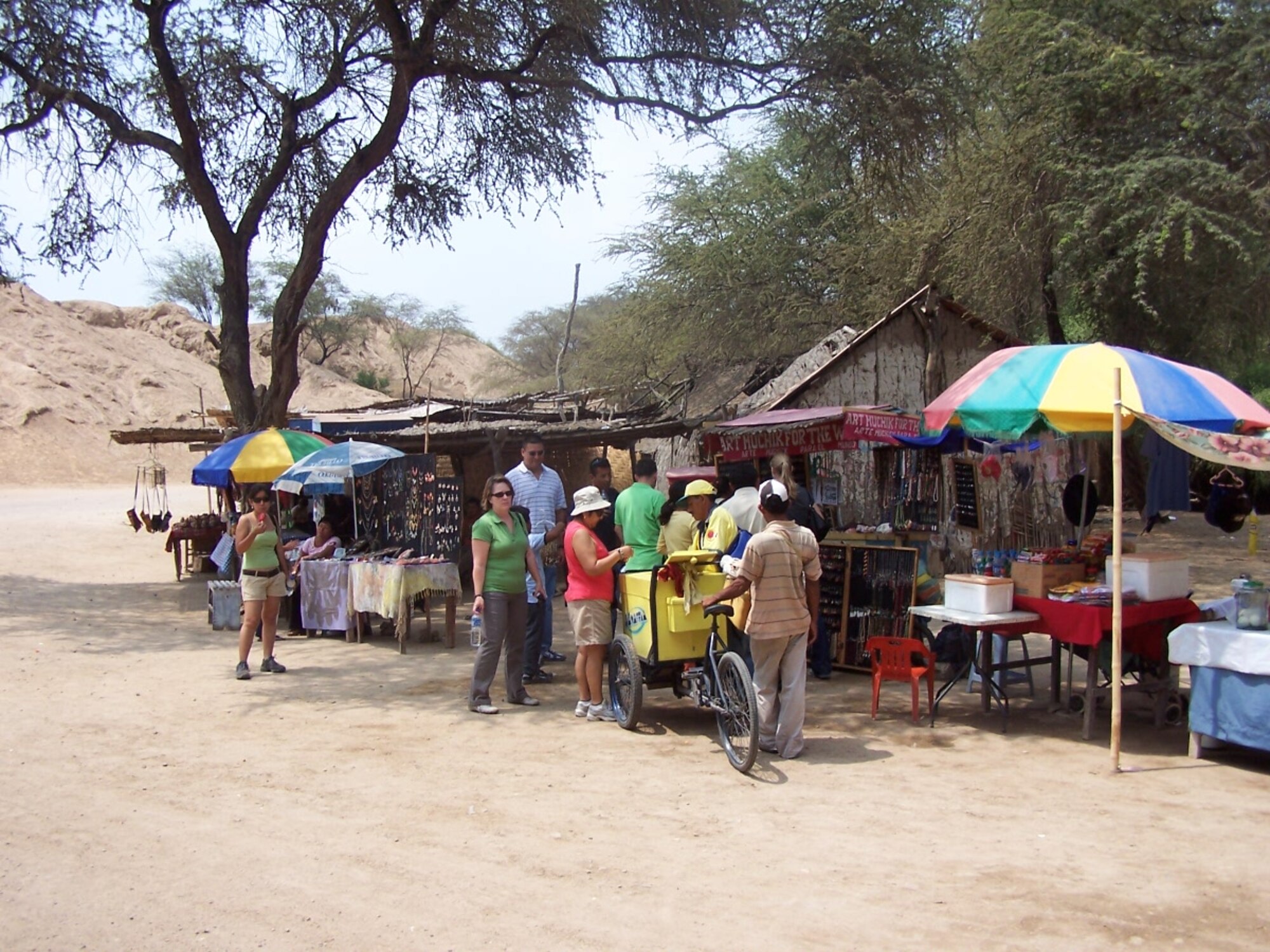 During their free time, Airmen who went on the short-notice deployment to Peru enjoyed browsing the roadside stands for fresh produce, regional cuisine, and other souvenirs. Photo Courtesy of Capt. Renee Powell.