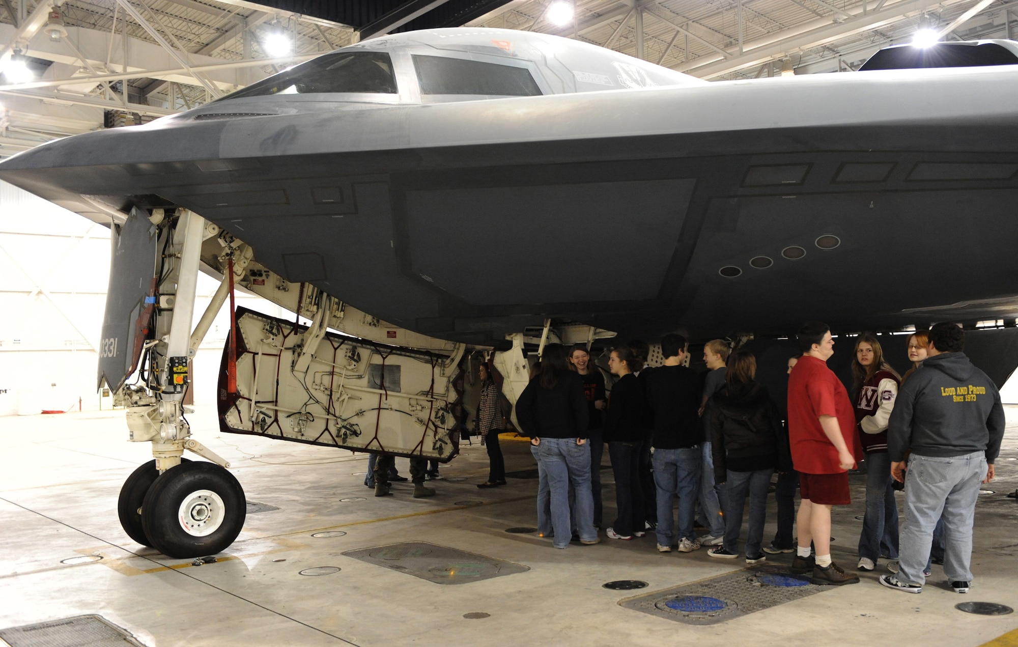 Whiteman Air Force Base, MO - Community Leadership and Involvement Means a
Better Community High or CLIMB High, a youth leadership program in Johnson
County ,visit Whiteman the home of revolutionary air power  Feb. 18. CLIMB
High is composed of students from Warrensburg High School and in coming
years will be open to all Johnson County high school sophomores interested
in developing leadership skills and learning more about their community. The
students must be nominated for the program. CLIMB High focuses on the
various aspects of community, including government, military, and economic
development (U.S. Air Force Photo / Airman 1st Class Carlin Leslie)
