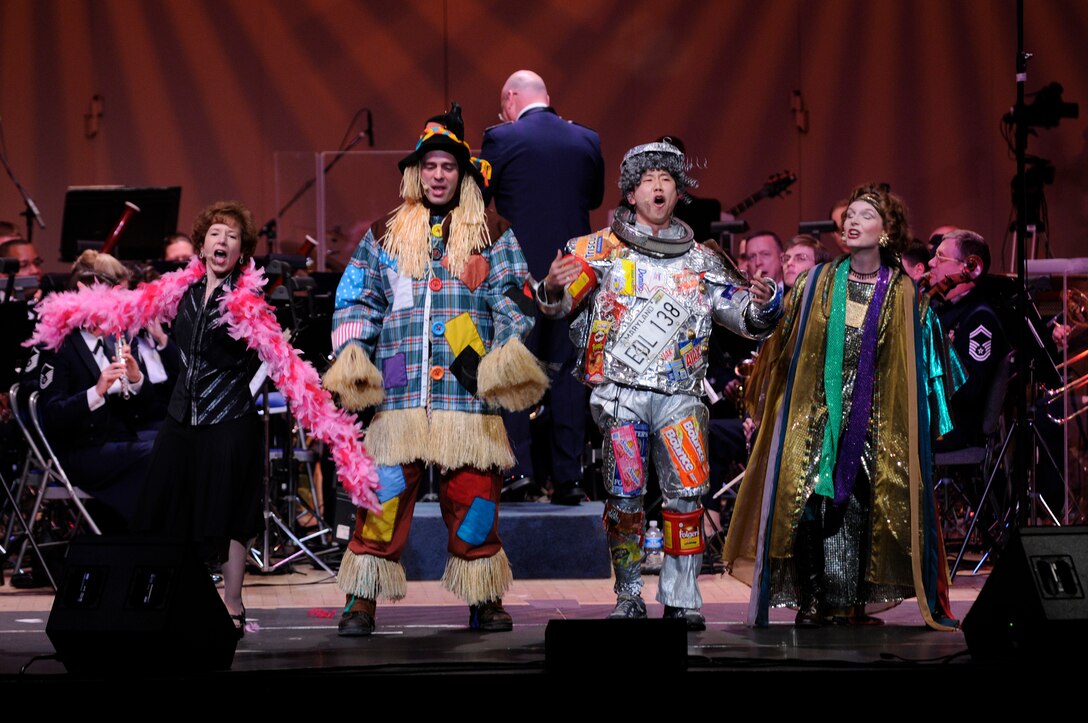 Members of the United States Air Force Band’s Singing Sergeants perform during the band’s Guest Artist Series concert at Daughters of the American Revolution Constitution Hall Feb. 22. Charley Pride, legendary Country Music Hall of Fame star, was the guest artist with a special performance also given by this year’s Col. George S. Howard young artist competition winner Katherine Kohler along with guest emcee Bernie Lucas, host of America’s Music on 98.7 WMZQ. (U.S. Air Force photo by Staff Sgt. Dan DeCook)