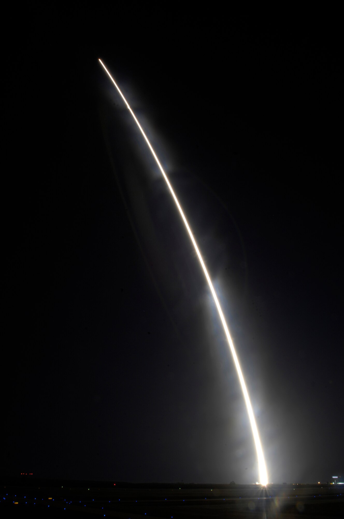 VANDENBERG AIR FORCE BASE, Calif. -- A Taurus XL rocket equipped with NASA's Orbiting Carbon Observatory satellite  launches at 1:55 a.m. Feb. 24 from the 576th-E Space Launch Complex here.  This was Vandenberg's second launch of the year. (U.S. Air Force photo/Airman 1st Class Andrew Lee) 
 
