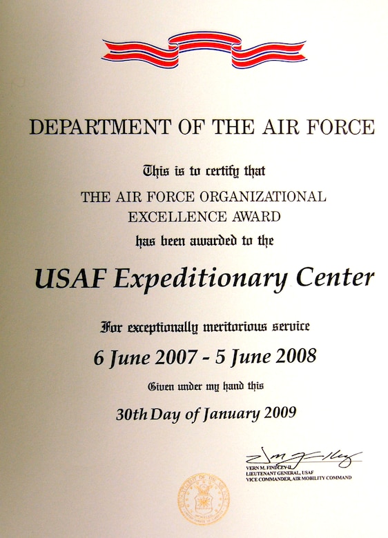 Expeditionary Center Earns 14th Air Force Organizational Excellence Award Joint Base Mcguire Dix Lakehurst Article Display