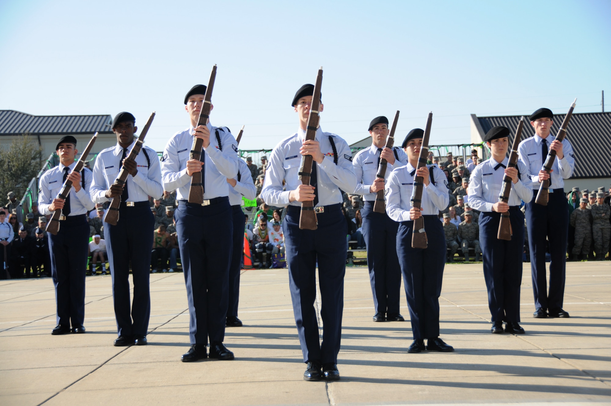 The 335th TRS was tops in freestyle drill and came in second place overall.  (U.S. Air Force photo by Kemberly Groue)