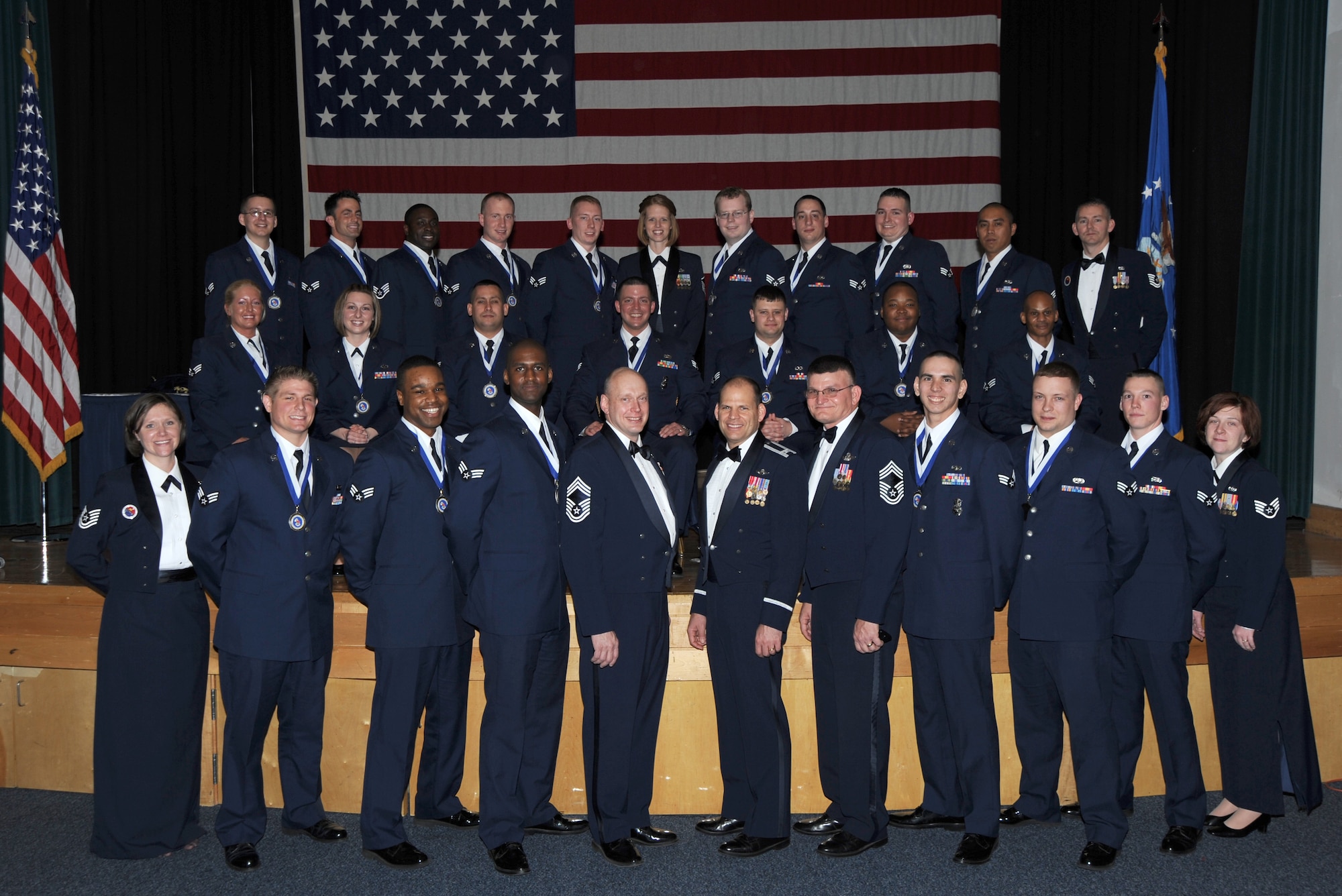MCCONNELL AIR FORCE BASE, Kan. -- Congratulations to the following Airmen who graduated here, Feb. 12 from the Chief Master Sergeant Barnes Airmen Leadership School. (Photo by Senior Airman Roy Lynch)