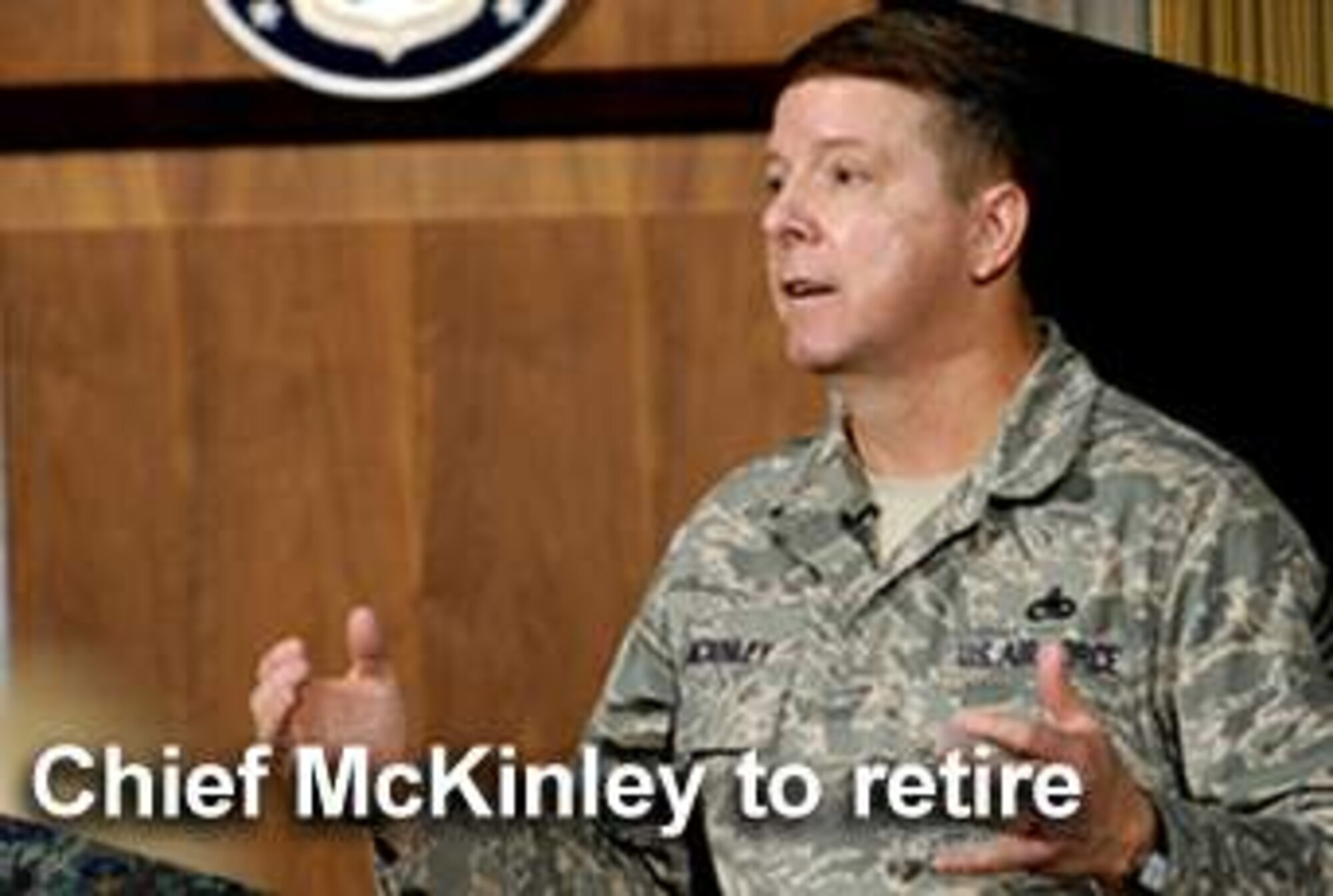 Chief Master Sgt. of the Air Force Rodney J. McKinley is set to retire June 30 after serving three years as the service's top enlisted Airman. He is the 15th chief master sergeant of the Air Force and will have completed 30 years of service to the Air Force. (U.S. Air Force photo illustration)
