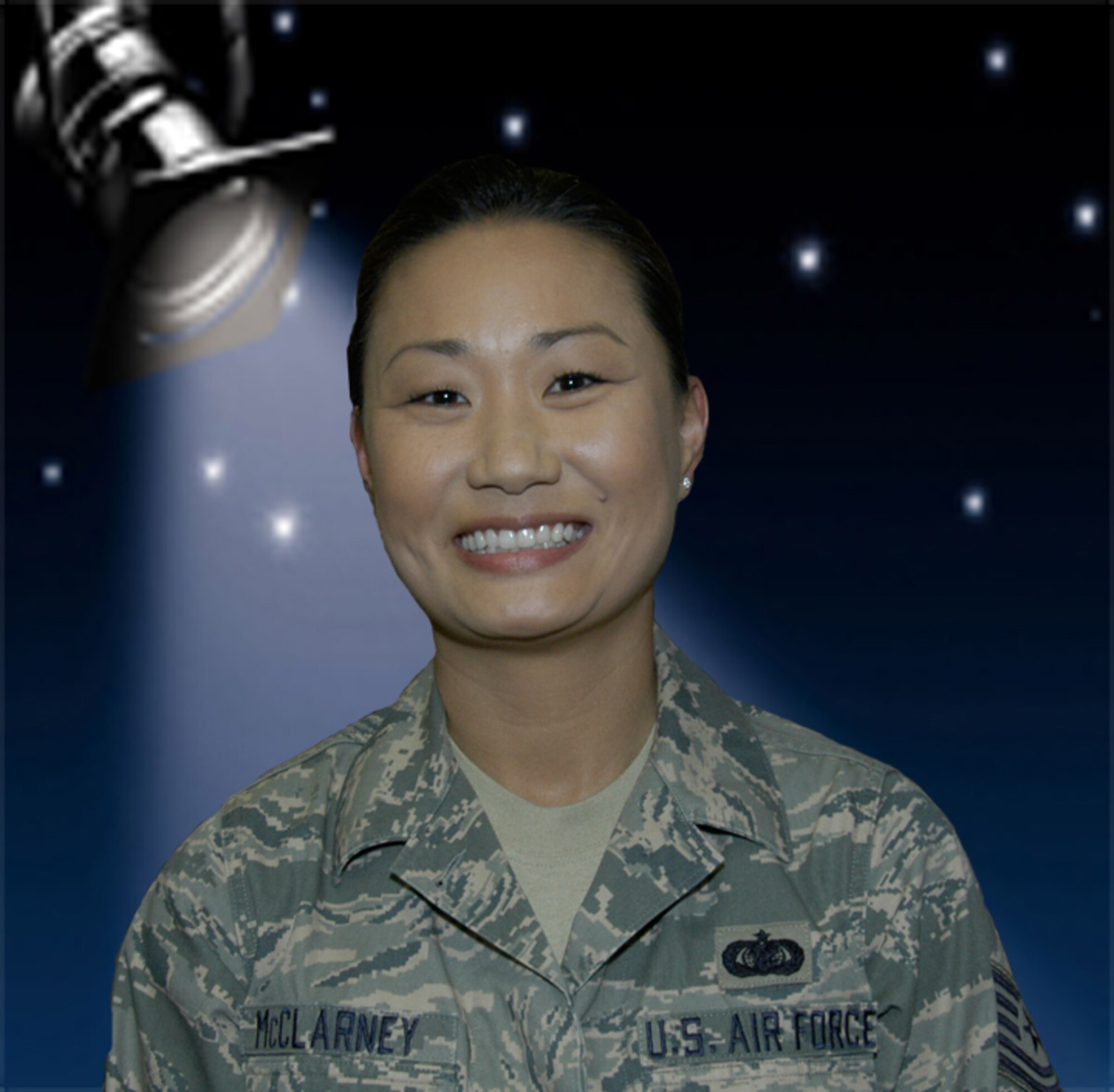 Tech. Sgt. Jill McClarney, NCOIC, Systems Support, Directorate of Personnel Data Systems, is the ARPC spotlight of the week. Sergeant McClarney has been in the Air Force for 16 years and is from Peoria, Ill. (U.S. Air Force graphic/Eric Valdez)