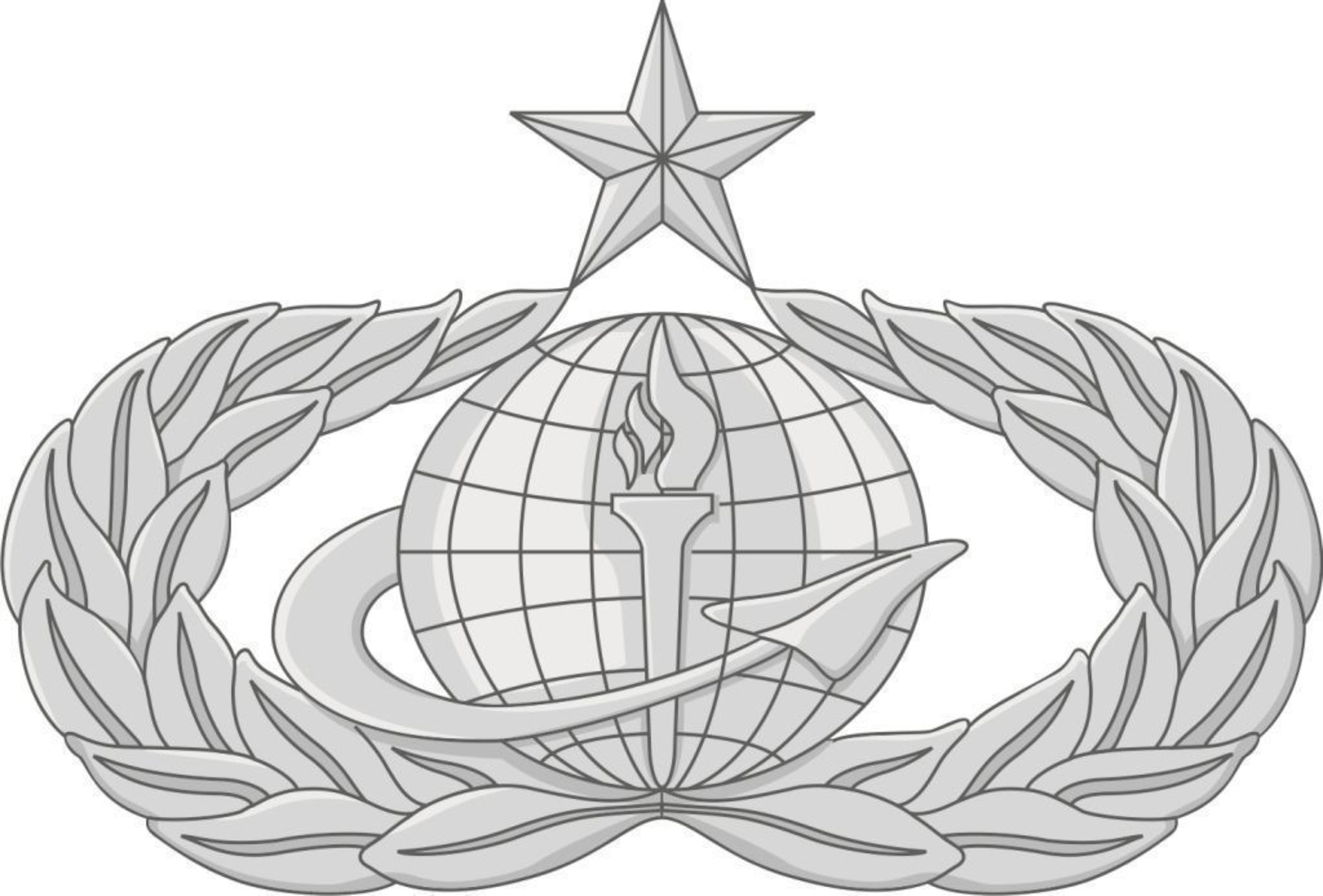 The occupational badge for the new 38F Force Support Air Force Specialty Code incorporates the torch from the services badge and the delta from the manpower and personnel badge. Force support officers are now authorized to wear the new badge at the expertise level ? basic, senior (shown) or master - attained in their legacy career field. All Force support officers must begin wearing the badge by Aug. 1. (U.S. Air Force illustration/Capt. Thomas Oziemblowsky)