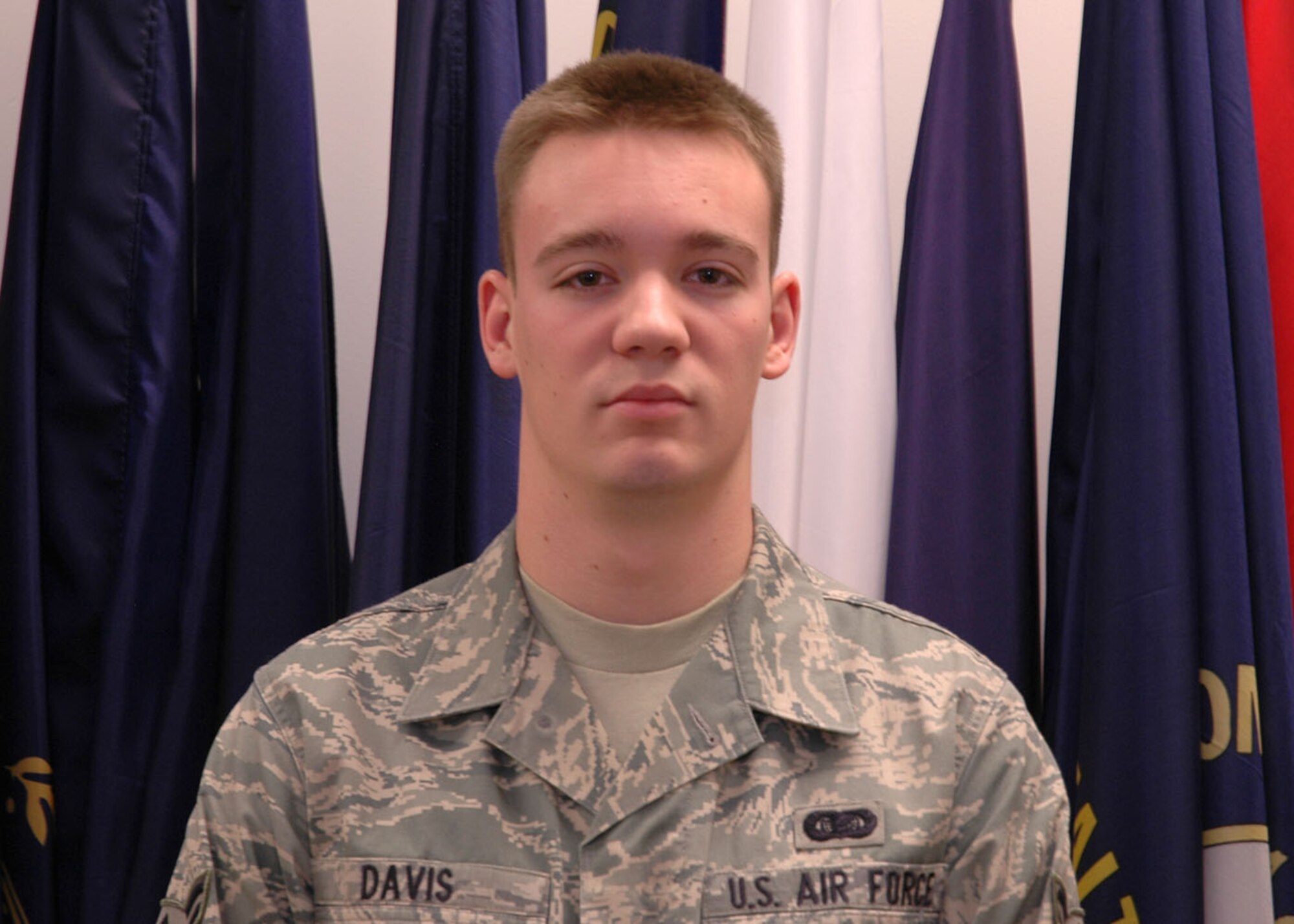 TEAM BUCKLEY WARRIOR OF THE WEEK -- Airman First Class Mitchell Davis, an Information Manager with the 460th Operations Group, is Team buckley's Warrior of the Week for Dec. 19-25.  He enjoys playing sports, guitar and working out in his spare time.  (U.S. Air Force photo by Staff Sgt. Sanjay Allen)