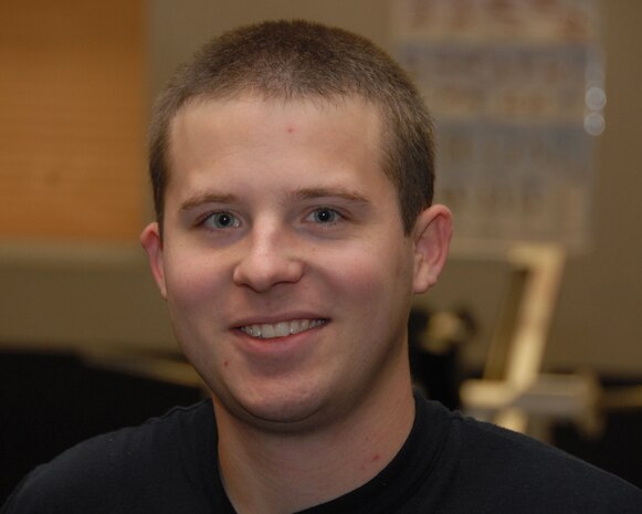 “I'm trying to gain more weight. I try to lift three times a week and get a little cardio in my routine in order to run faster." 2nd Lt. Jake Koch, 437th Communications Squadron.