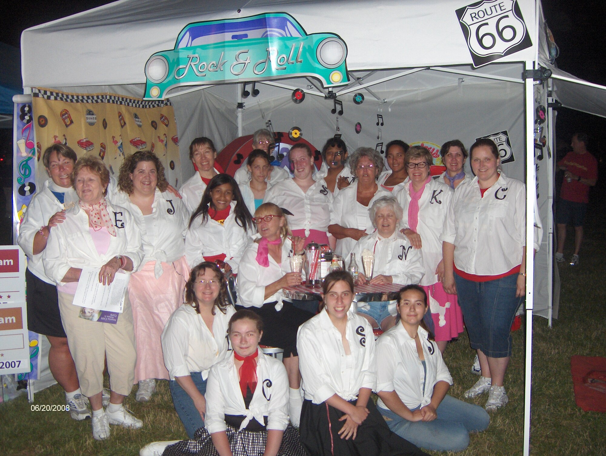 SCOTT AIR FORCE BASE, Ill.-- United We Stand Against Cancer I and II make the event more than just walking. They create the themes and activities throughout the event while focusing on the community and camaraderie while raising awarness. (Courtesy photo) 