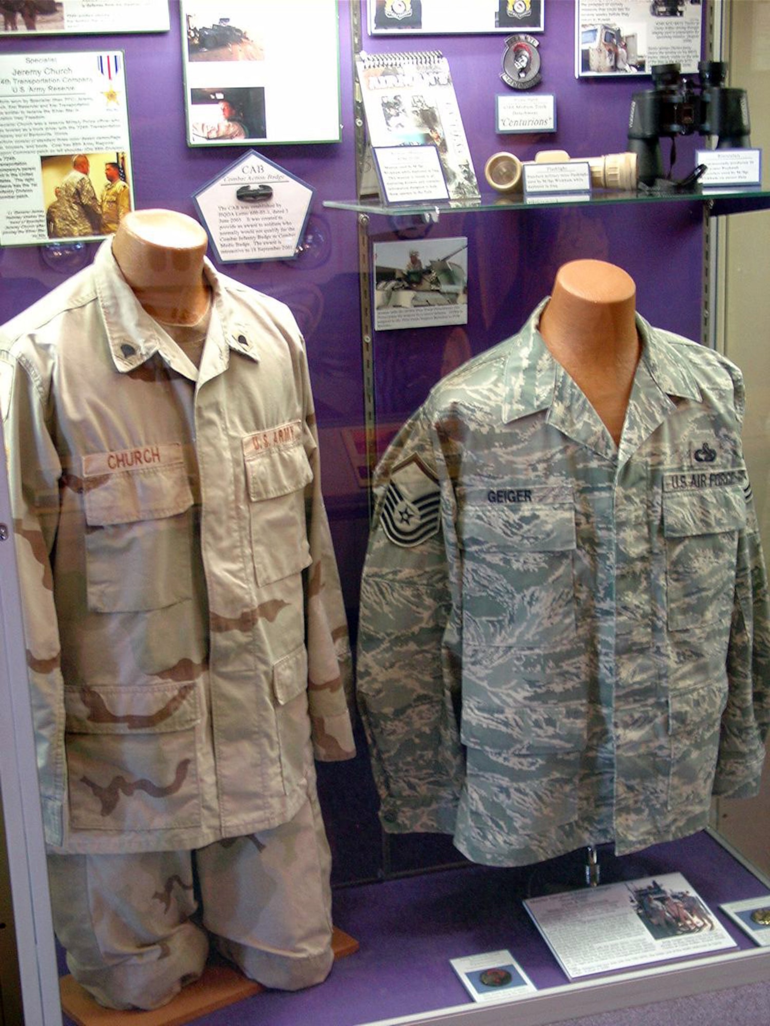 Master Sgt. William Geiger Jr. of the 78th Logistics Readiness Squadron spent time during three consecutive tours of duty in Iraq as a convoy commander. One memorable convoy, which led to a Bronze Star Medal with Valor and a uniform enshrined in a museum, endured seven insurgent attacks and lasted 13.5 hours. Courtesy photo    