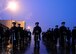 The 99-member Air Force Band practices songs while marching in the morning rain Jan. 7 at Andrews Air Force Base, Md., in preparation for the inauguration of President-elect Barack Obama. (U.S. Air Force photo/Master Sgt. Cecilio M. Ricardo)