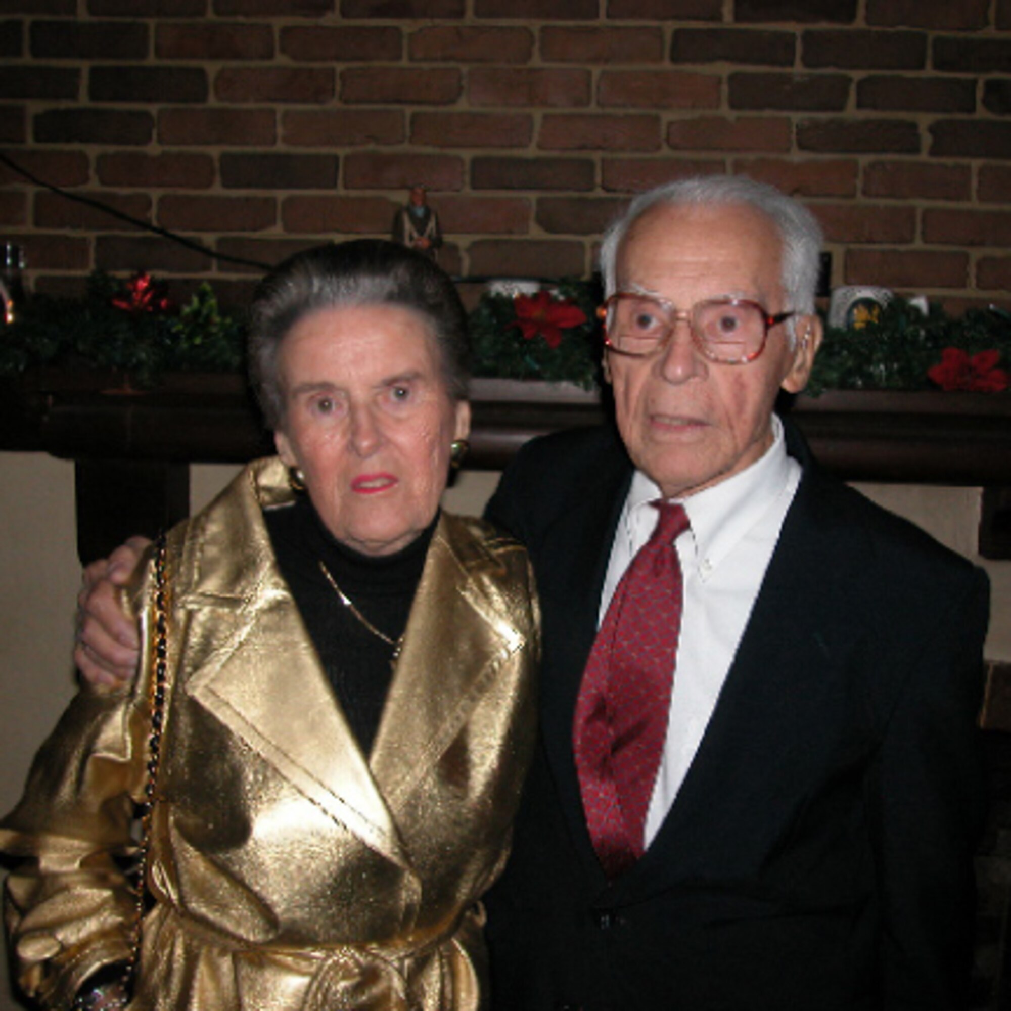 Capt. Joseph “Bernie” LeMay and wife Katherine on their visit to March ARB in December. (U.S. Air Force by Maj Don Traud)